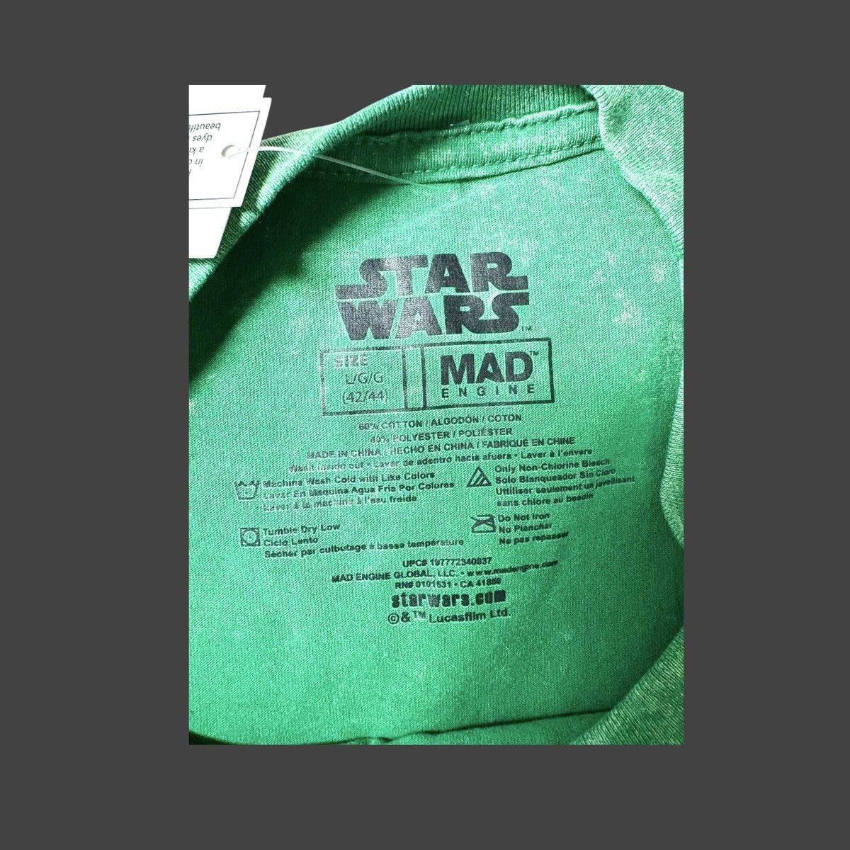Star Wars Star Wars The Mandalorian Men’s Green Graphic T-Shirt Sz L Size US L / EU 52-54 / 3 - 11 Thumbnail