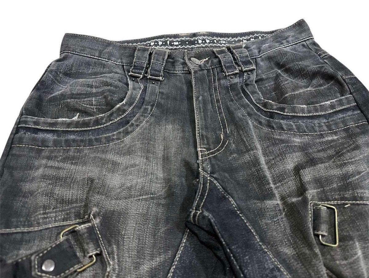 Japanese Brand × Le Grande Bleu (L.G.B.) × PPFM 🔥Sick Y2K PPFM Cargo Black Denim Detachable 3D Pockets Size US 30 / EU 46 - 4 Thumbnail