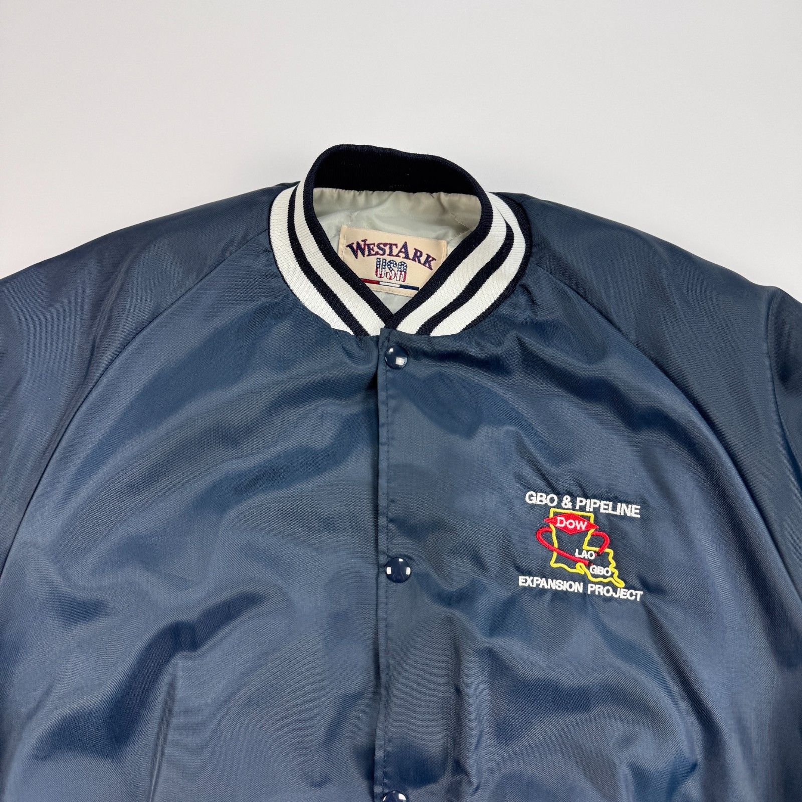 Vintage Made in USA Satin Bomber Jacket Westark Vintage Navy L Size US L / EU 52-54 / 3 - 4 Thumbnail