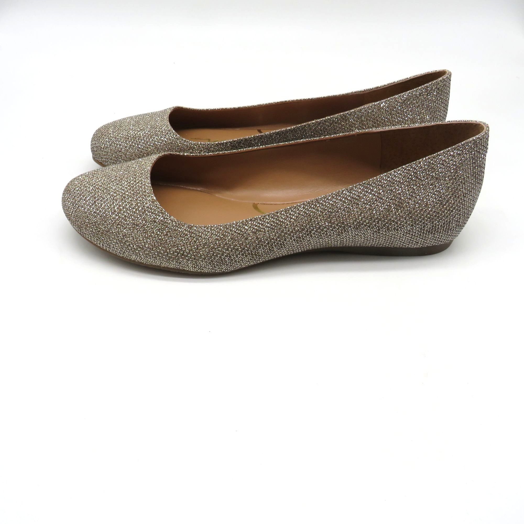 Jessica Simpson Jessica Simpson Gold Sparkle Mesh Flats Size 7M JS-Mareike N Size US 7 / IT 37 - 5 Thumbnail