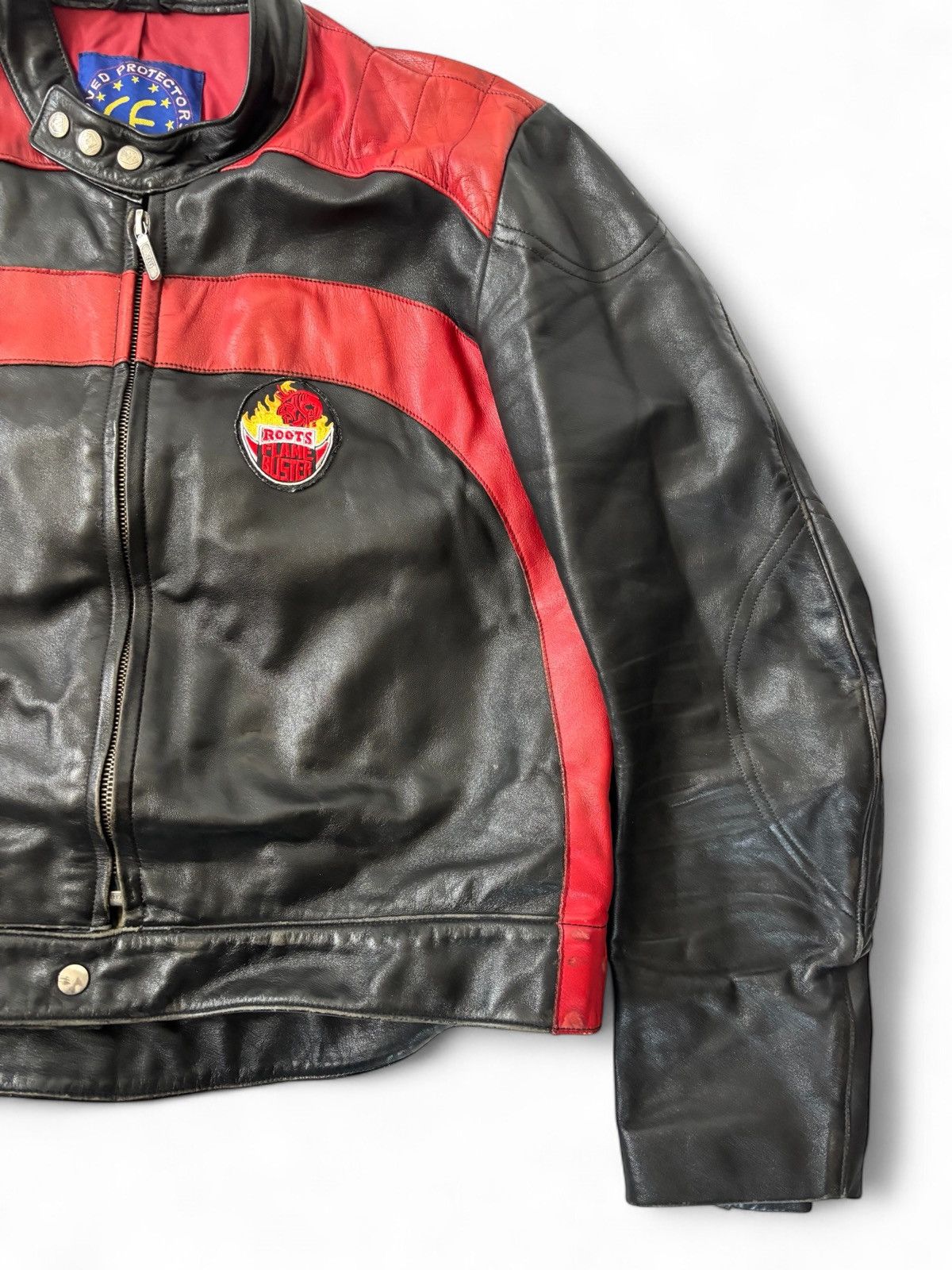 Vintage Vintage Roots Flame Buster Racing leather jacket Size US XL / EU 56 / 4 - 5 Thumbnail