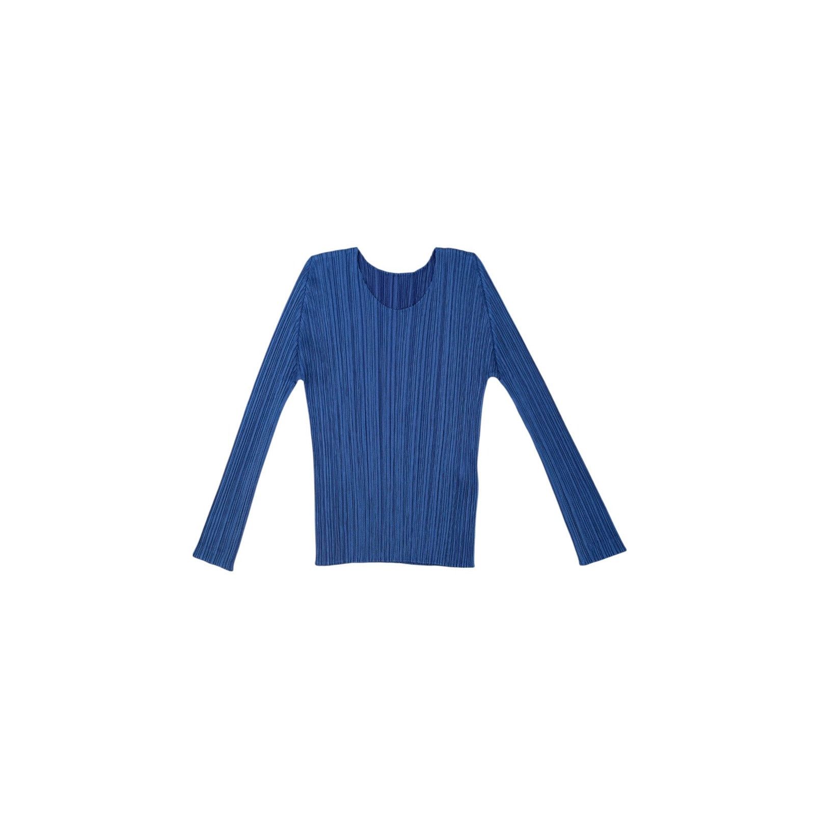 Issey Miyake Pleats Please Blue Long Sleeve Top Size L / US 10 / IT 46 - 1 Thumbnail