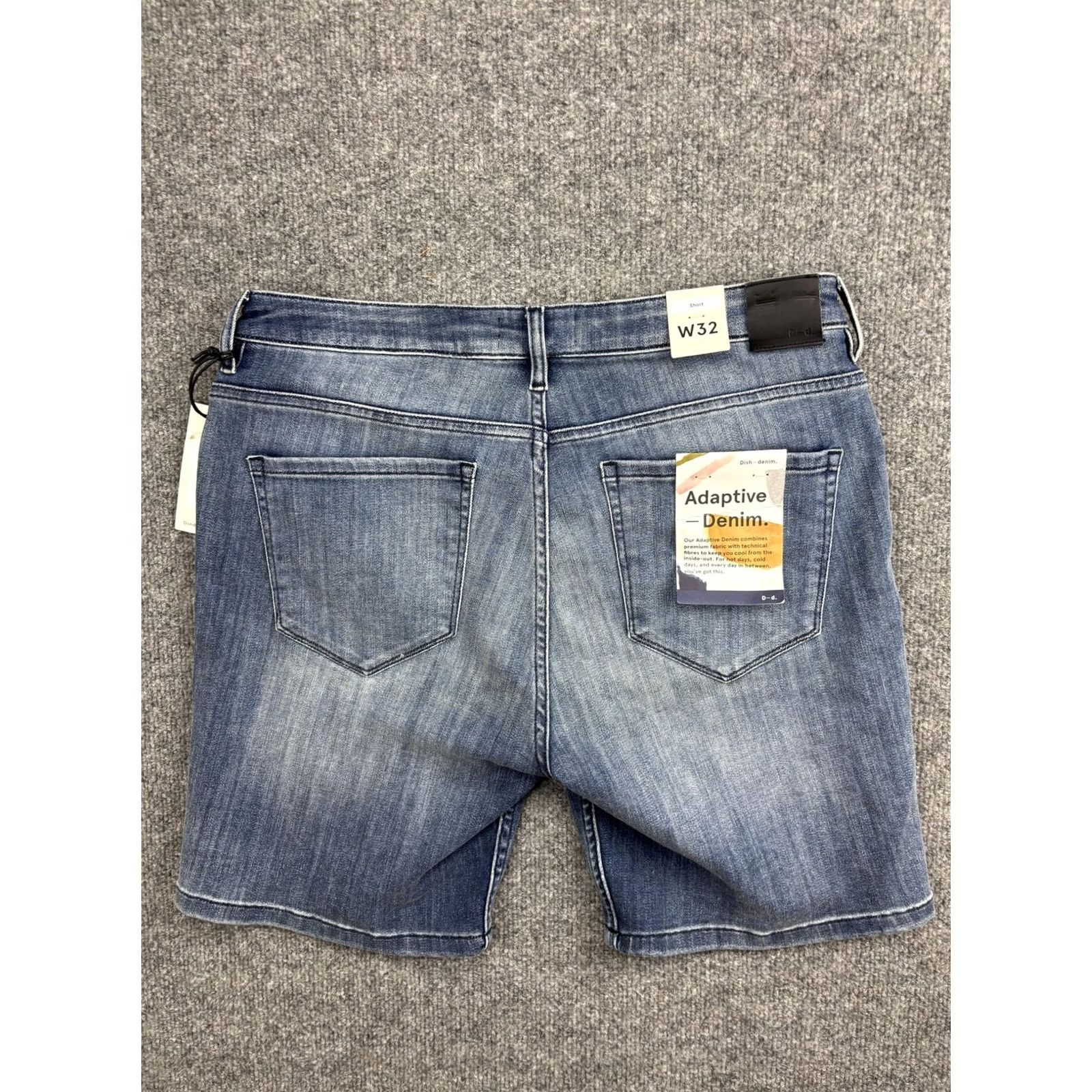 Denime Dish Denim Shorts Mens 32 Blue Adaptive Denim Stretch 5 Pocket Bermuda Medium Wash Size US 32 / EU 48 - 5 Thumbnail