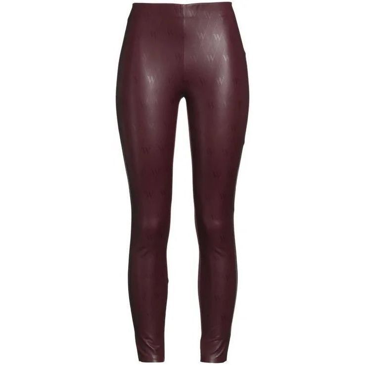 Wolford NWT Wolford Net Vegan Leather Leggings Port Royale Burgundy Size 32" / US 10 / IT 46 - 3 Thumbnail