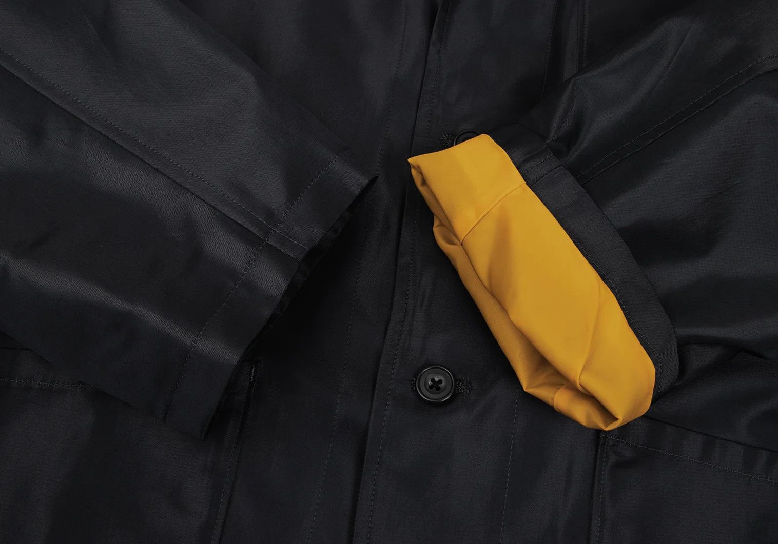 Jean Paul Gaultier Nylon Poly Patch Pocket Coat Black Size L Size US L / EU 52-54 / 3 - 9 Thumbnail