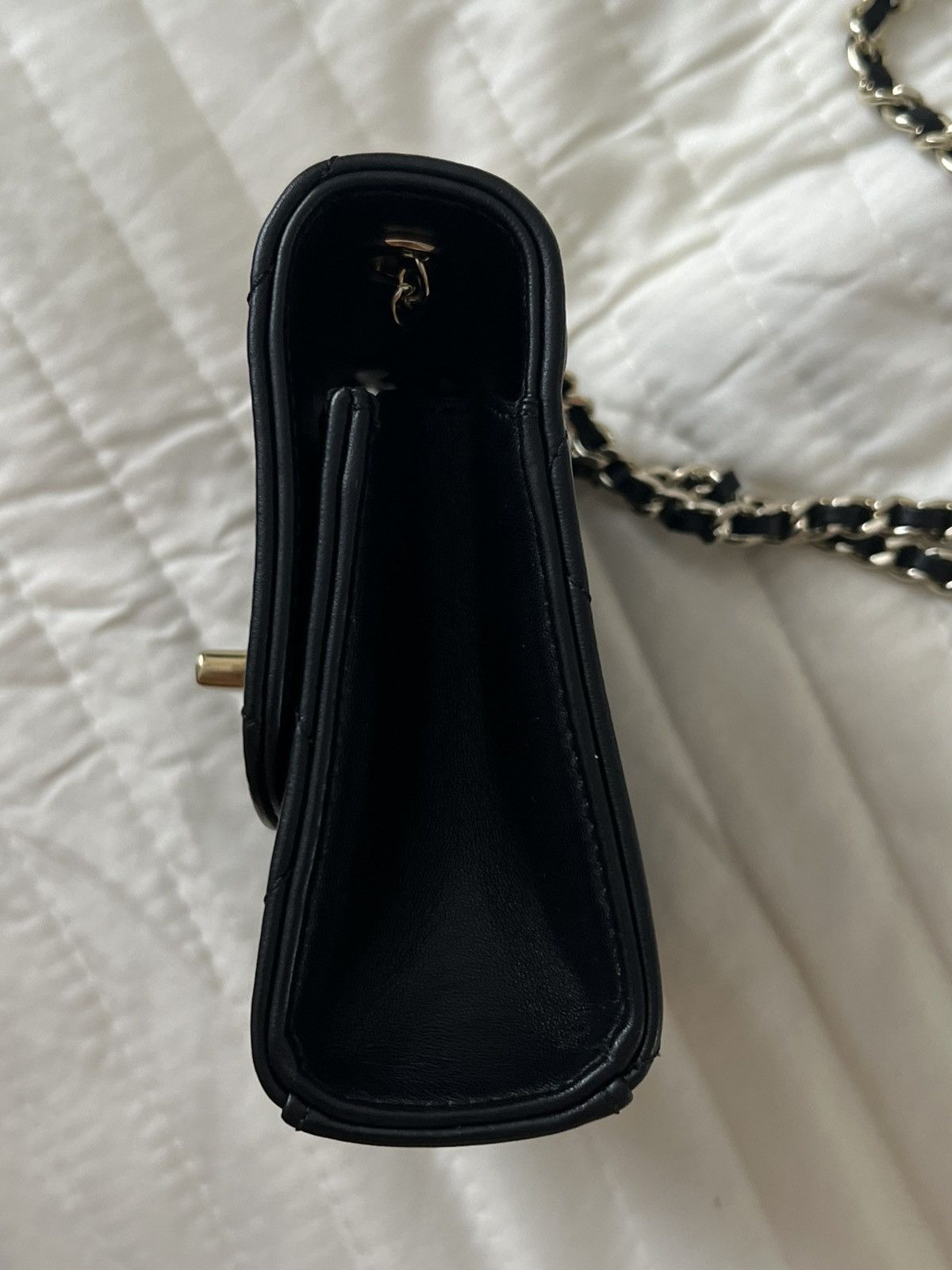 Chanel Chanel Lambskin Quilted Mini Trendy CC Chain Wallet Black Size ONE SIZE - 4 Thumbnail