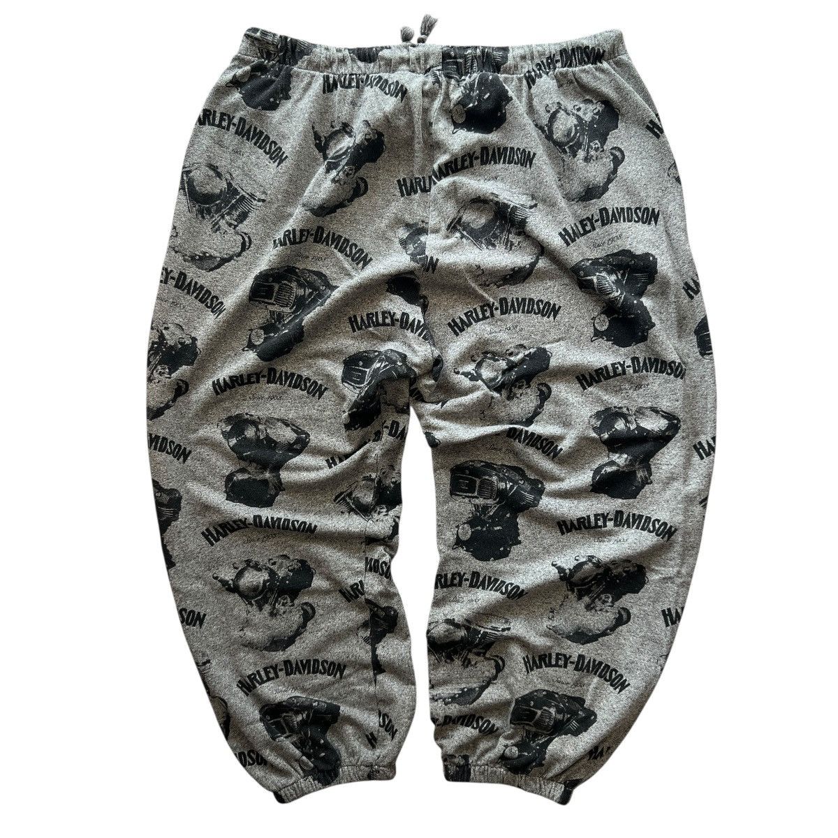 Harley Davidson Vintage 90s Harley Davidson Engine AOP Sweatpants Size US 34 / EU 50 - 2 Thumbnail