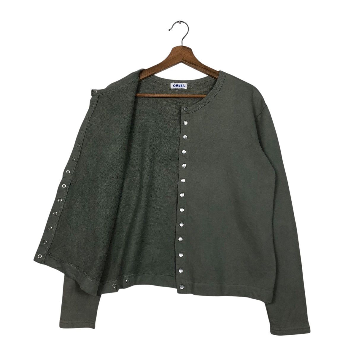 Japanese Brand 📌Rich Green Olive Vintage Cardigan Omnes Issey Miyake Size US M / EU 48-50 / 2 - 12 Thumbnail