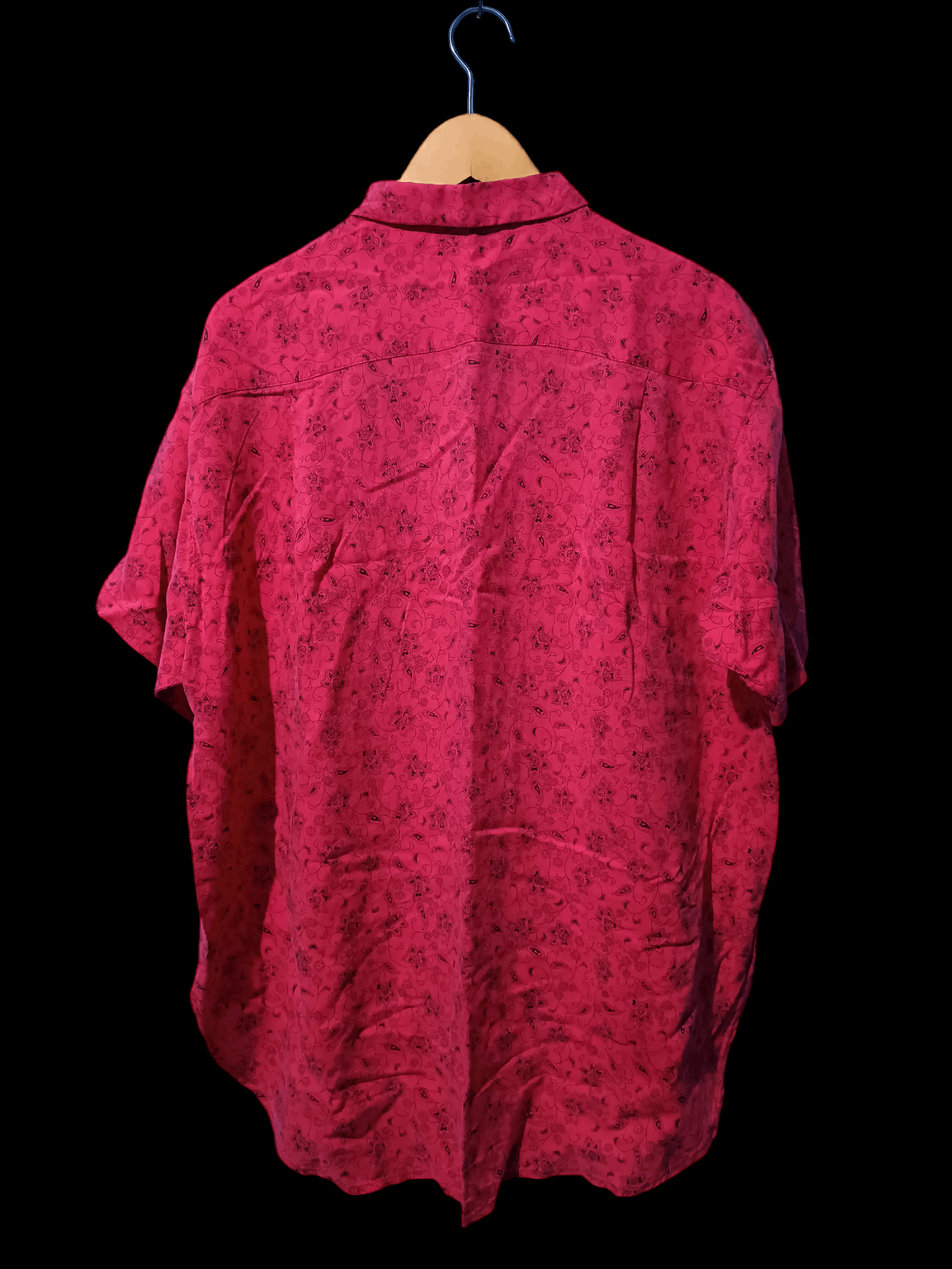 Japanese Brand Red Paisley Rayon Short Sleeve Shirt Style Penguin Size US L / EU 52-54 / 3 - 2 Thumbnail