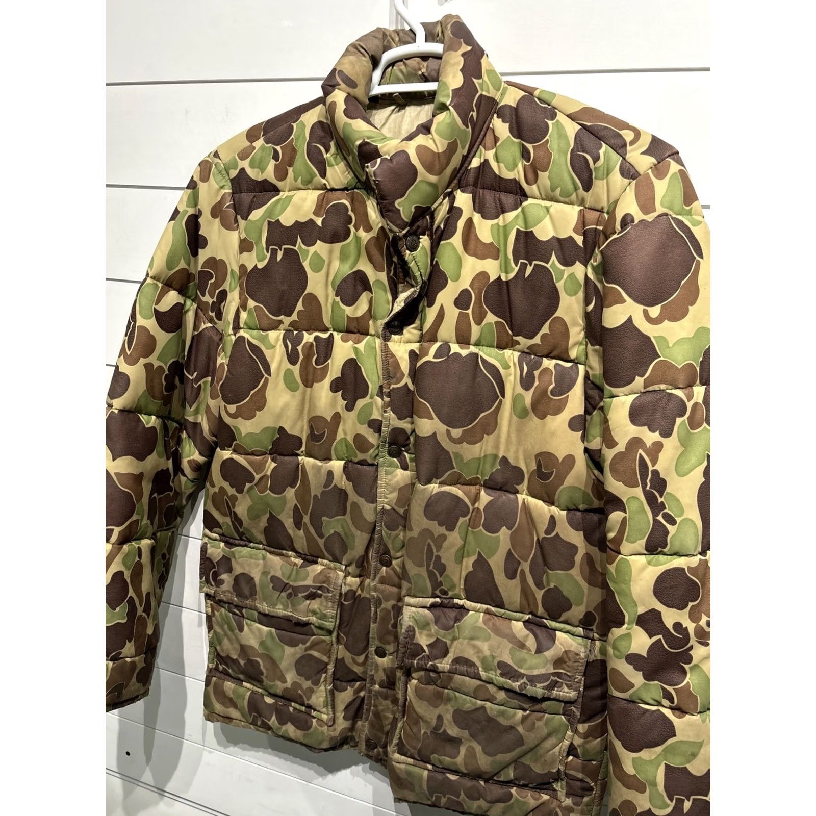 Vintage VINTAGE Stearns Puffer Camouflage Jacket Coat Mens Large Green USA Parka Puffer Jacket Coat Snaps Zip Pockets Winter Casual Workwear Size US L / EU 52-54 / 3 - 2 Thumbnail