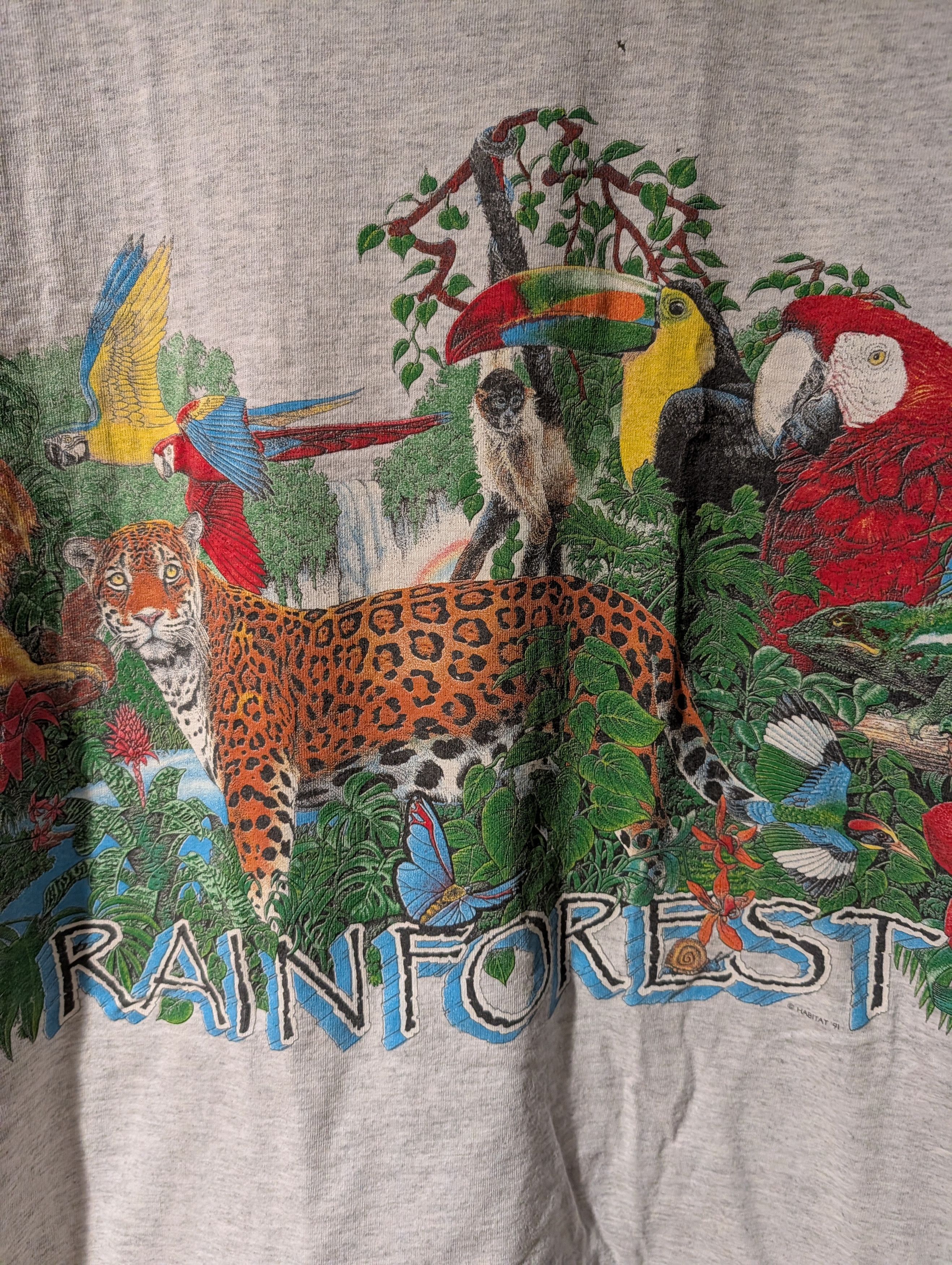 Arts & Science Vintage 1991 Rainforest Habitat Wrap Around Medium T-Shirt Size US M / EU 48-50 / 2 - 2 Thumbnail