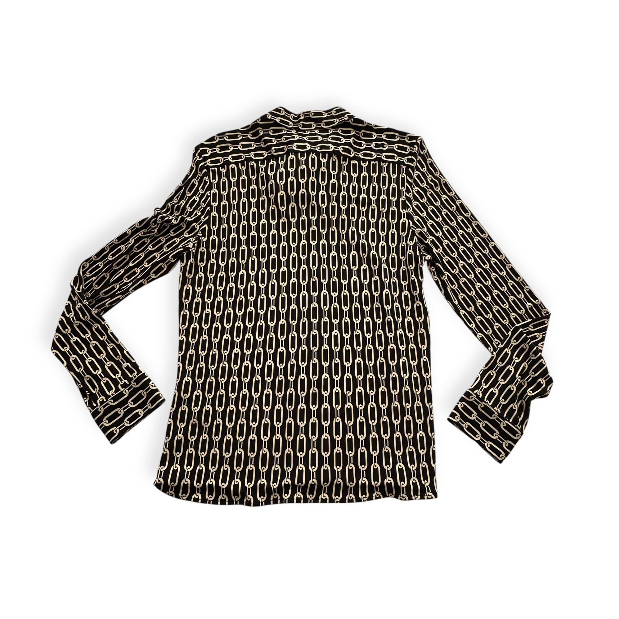 Nili Lotan NILI LOTAN Celestine Print Shirt, Small Chain Print, Size L, Size L / US 10 / IT 46 - 6 Thumbnail
