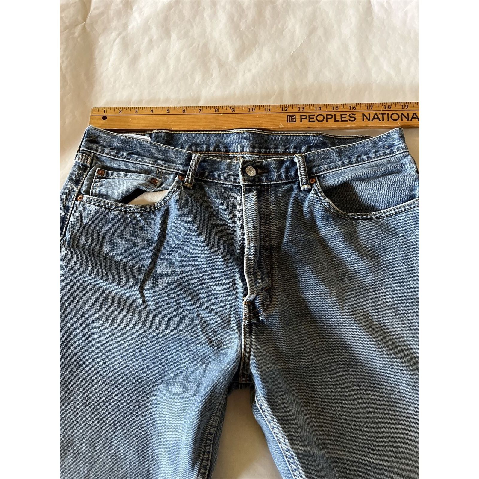 Levi's Levis 505 Jeans Mens 38x32 Denim 100% Cotton Blue Y2k EUC Size US 38 / EU 54 - 4 Thumbnail