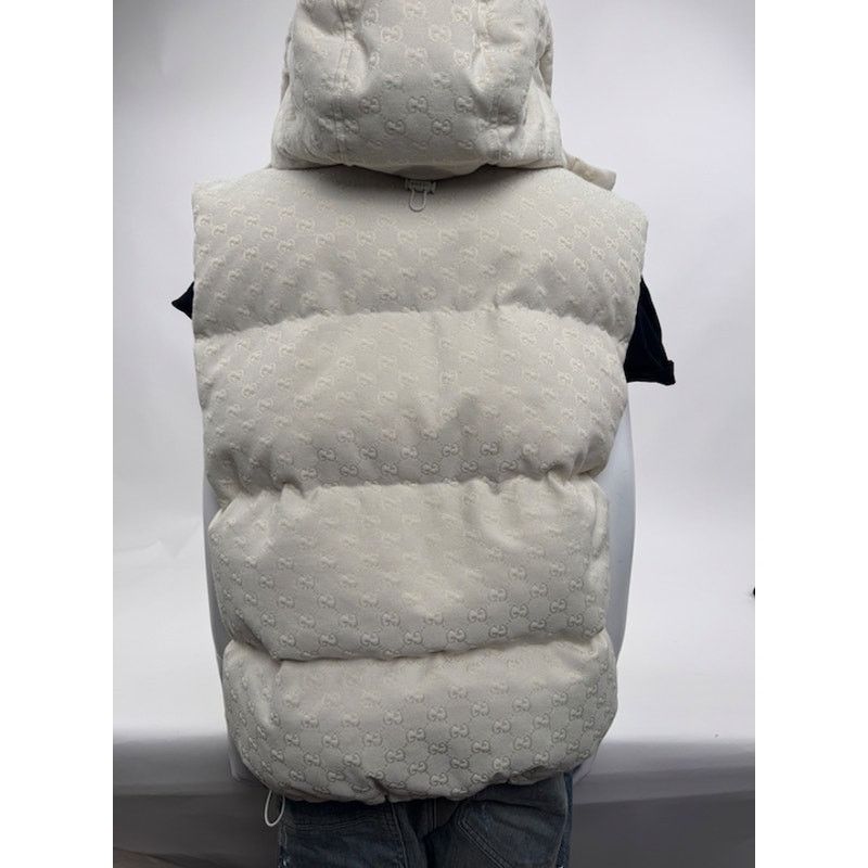 Gucci Gucci White Full Zip Puffer Hooded Vest Jacket Size 50 Size XL / US 12-14 / IT 48-50 - 4 Thumbnail