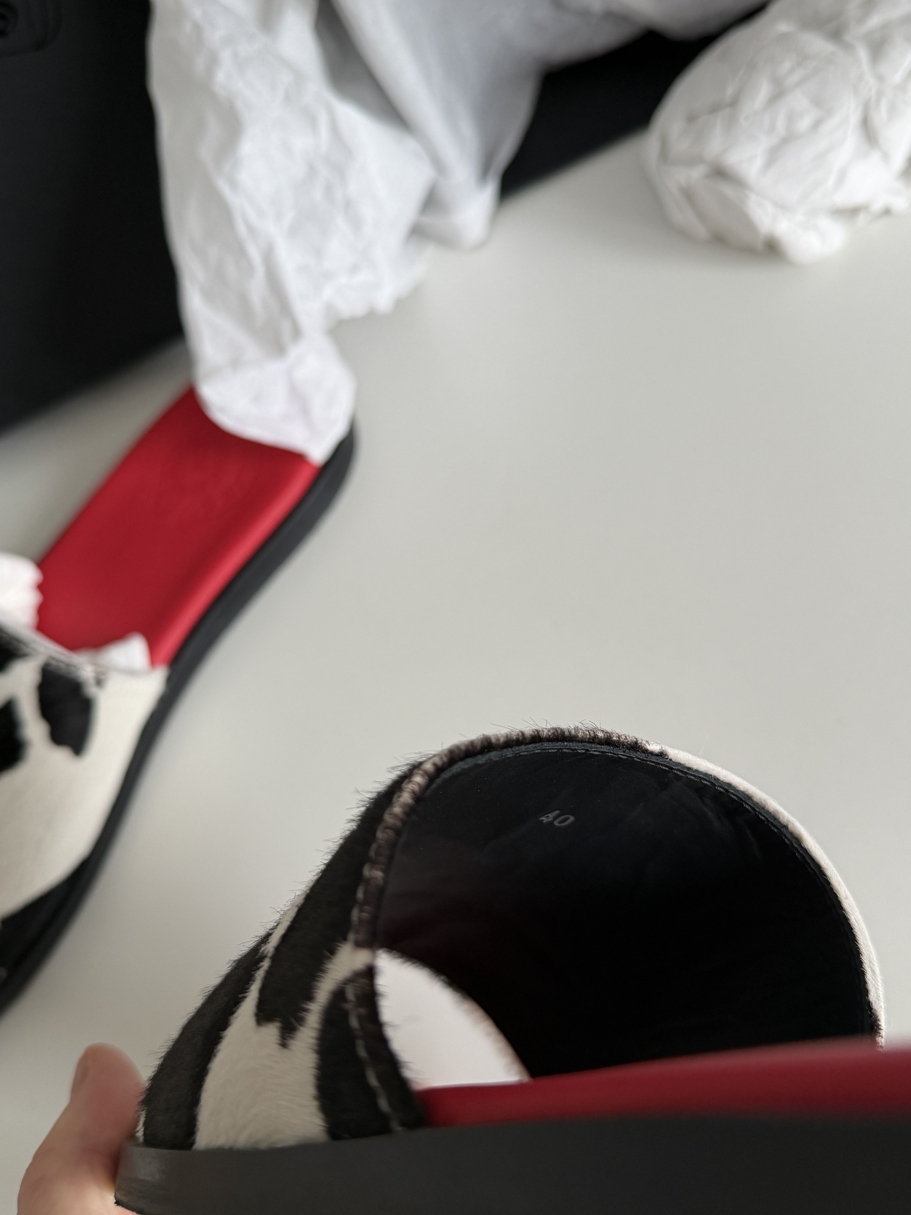 Chrome Hearts Chrome hearts Red patch cow slides Size US 7 / EU 40 - 12 Thumbnail