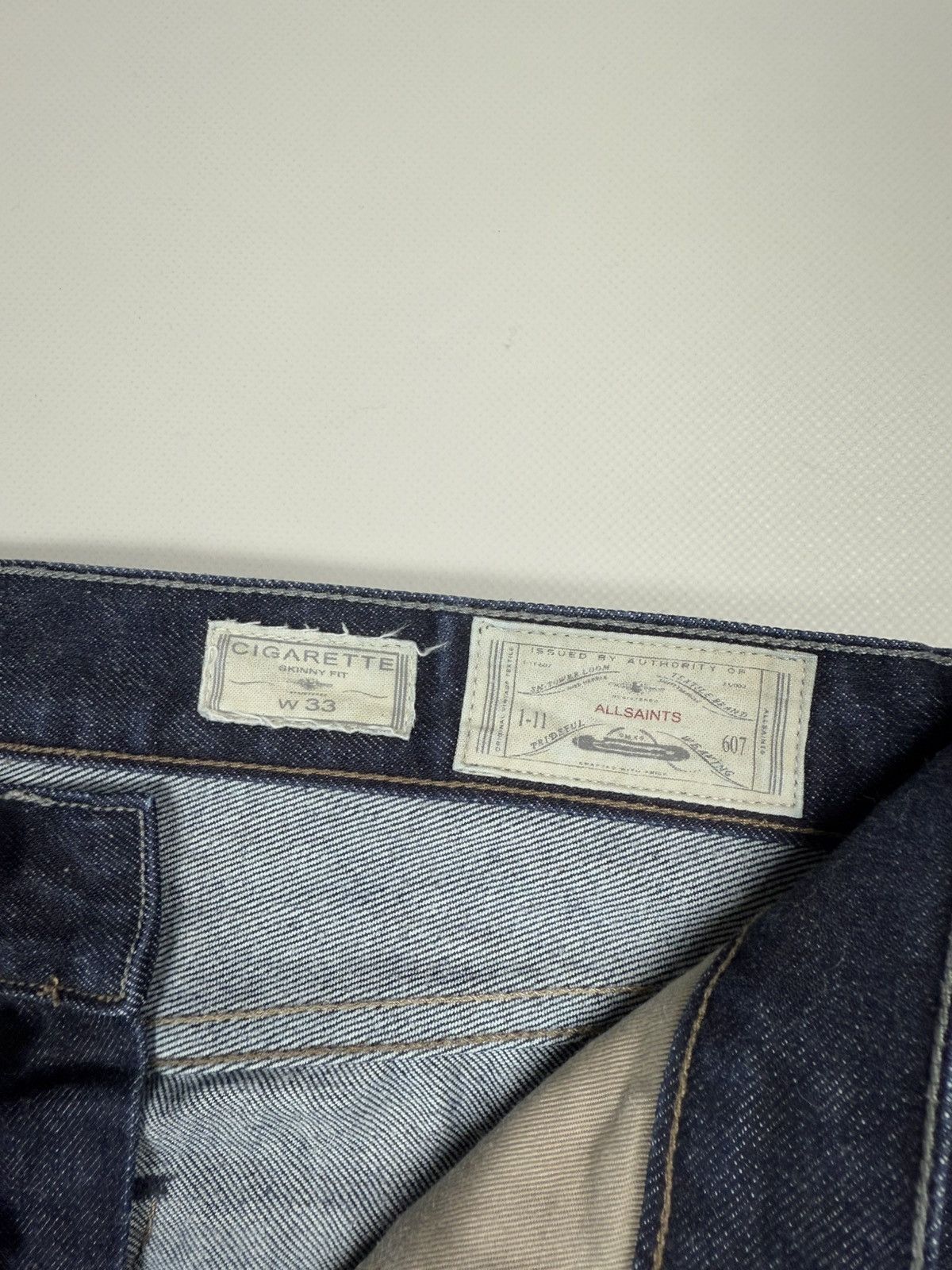 Allsaints × Japanese Brand Allsaints Clift Cigarette Selvedge Denim Skinny Fit Jeans Size US 33 - 12 Thumbnail
