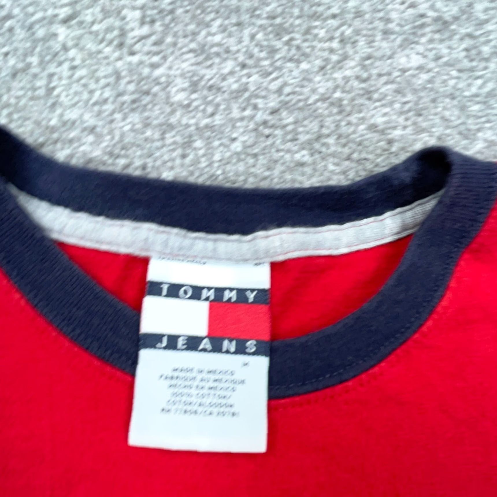 Tommy Hilfiger VINTAGE Tommy Hilfiger Shirt Men Medium Red Blue Spell Out Tee Y2K Ringer Adult Size US M / EU 48-50 / 2 - 3 Thumbnail