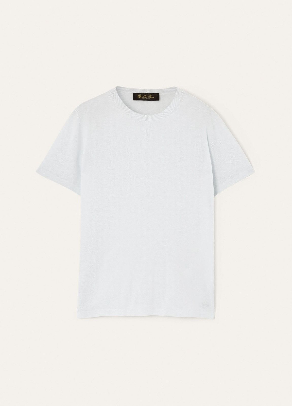 Loro Piana o1srvl11e0526 FAM7984 Angera Crewneck T-Shirt Light Blue Size S / US 4 / IT 40 - 1 Thumbnail