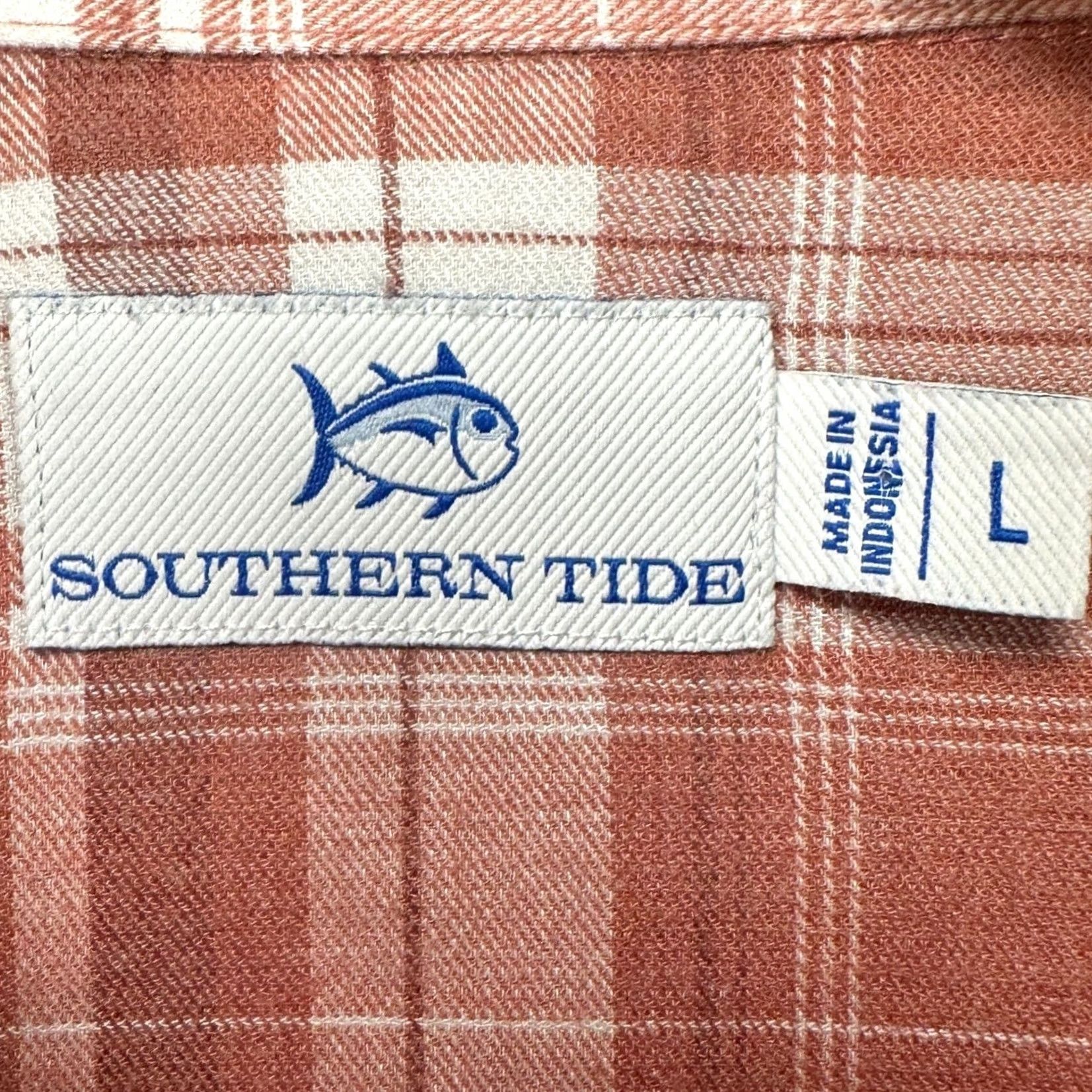 Southern Tide Southern Tide Shirt Adult Mens Flannel Plaid Button-Down Logo Brown White Large Size US L / EU 52-54 / 3 - 5 Thumbnail