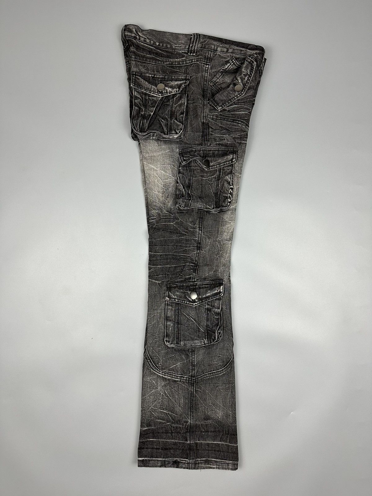 If Six Was Nine × Le Grande Bleu (L.G.B.) 🔥Sick🔥Seditionaries Lowbox Multipocket Whiskered Flare Denim Size US 33 - 7 Thumbnail