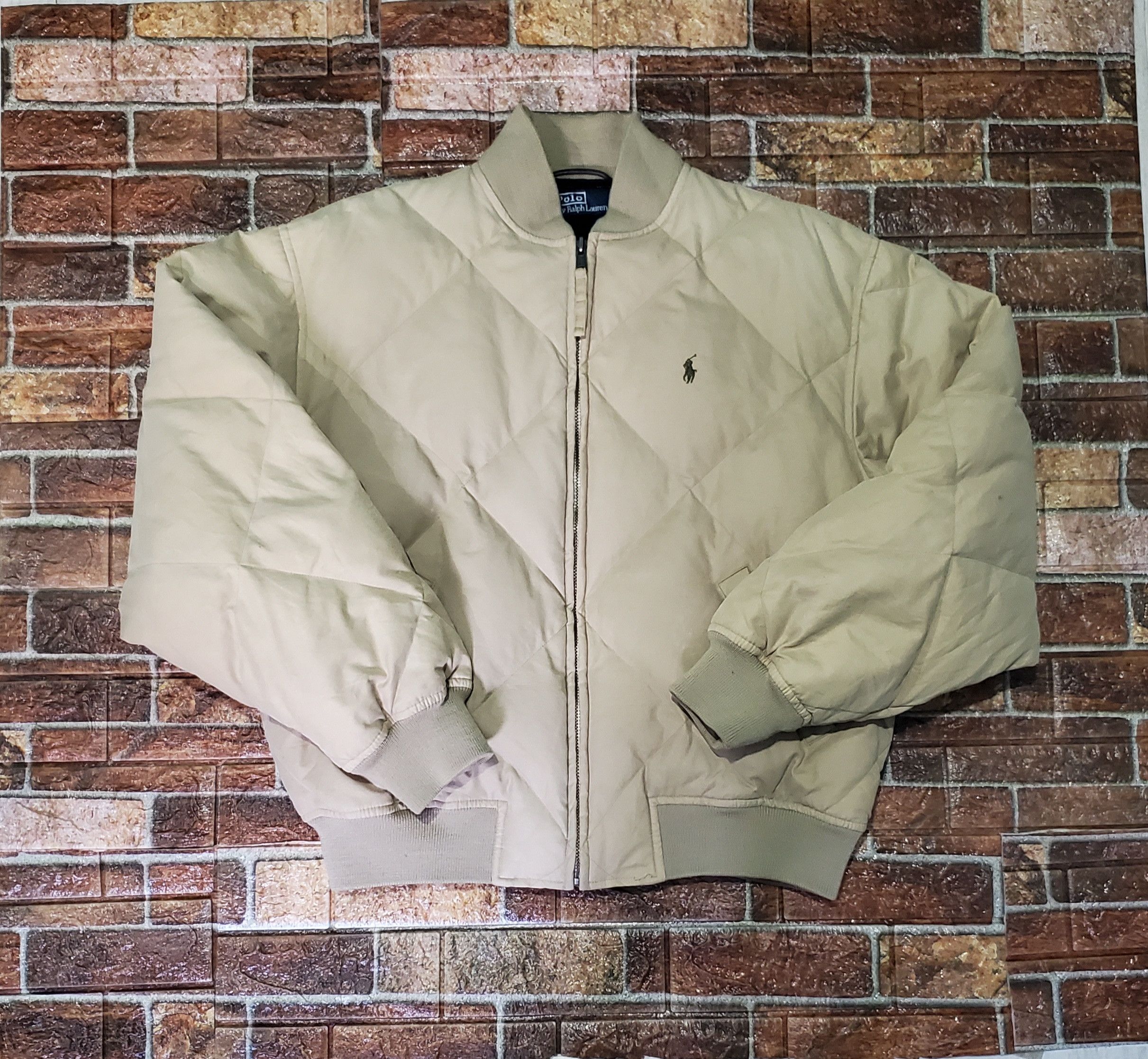 image of Polo Ralph Laurent Bomber Puffer Jacket, Men's (Size Medium)