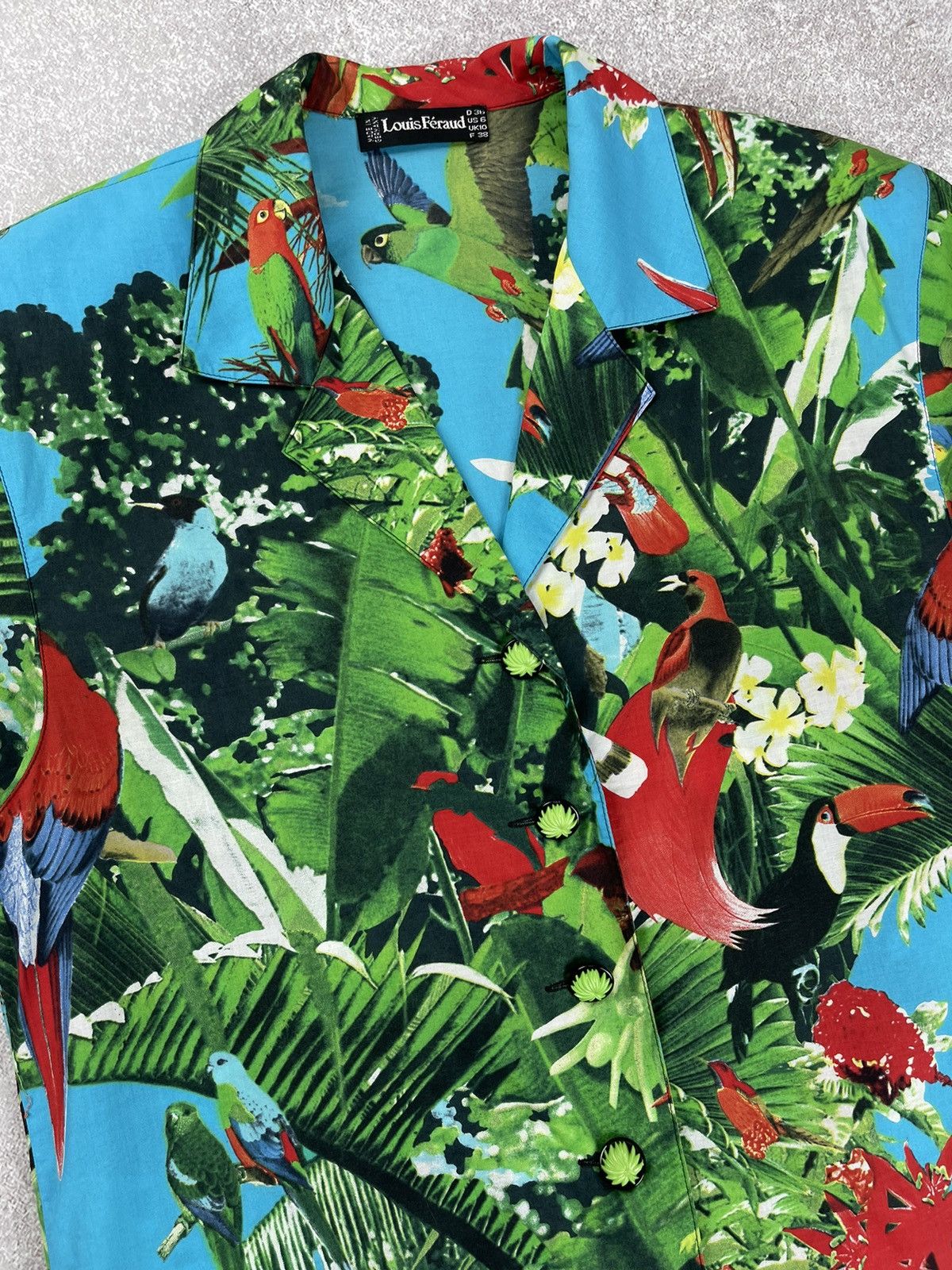 Louis Feraud × Vintage Louis Feraud Suit Blazer Trousers Tropical Bird Print Size M / US 6-8 / IT 42-44 - 4 Thumbnail