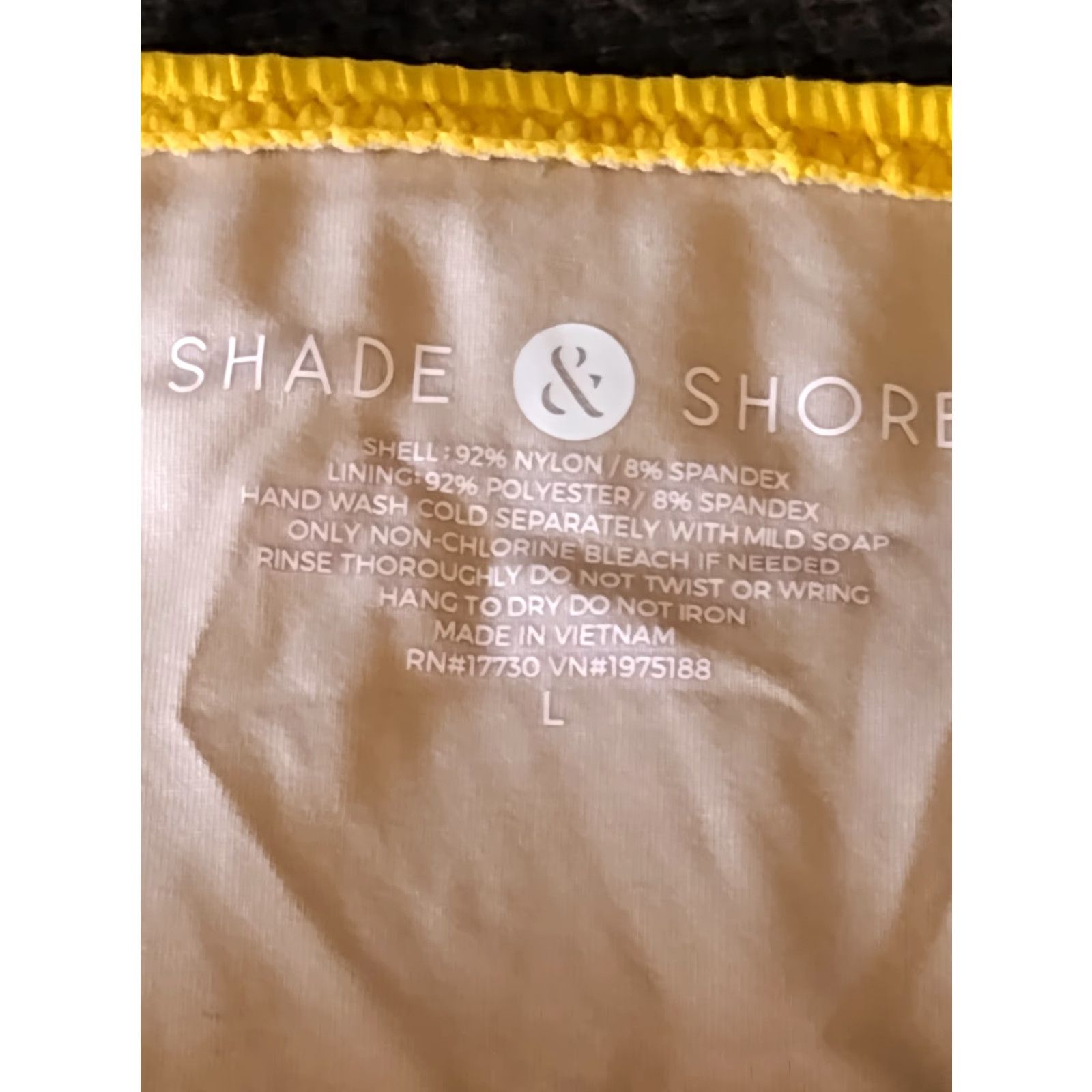 Vintage Shade & Shore Bikini Bottoms Women L Solid Yellow Ribbed Spaghetti Strap Swim Bottoms L Beach Womens Size 36" / US 14 / IT 50 - 6 Thumbnail