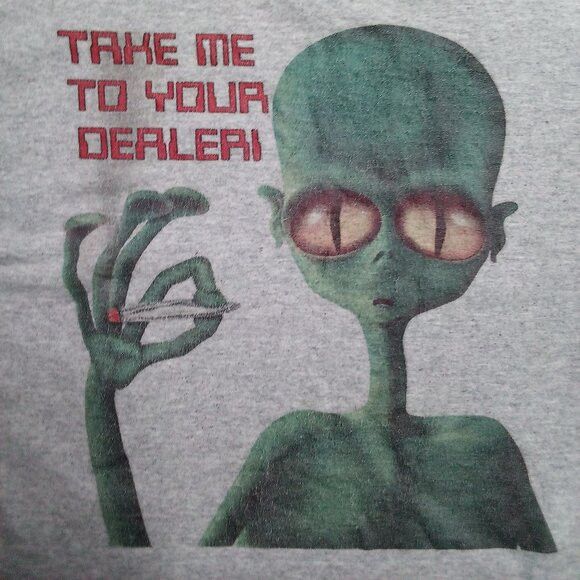 Vintage Vintage Foul Mouth Take Me To Your Dealer Alien T-Shirt Size US M / EU 48-50 / 2 - 1 Thumbnail