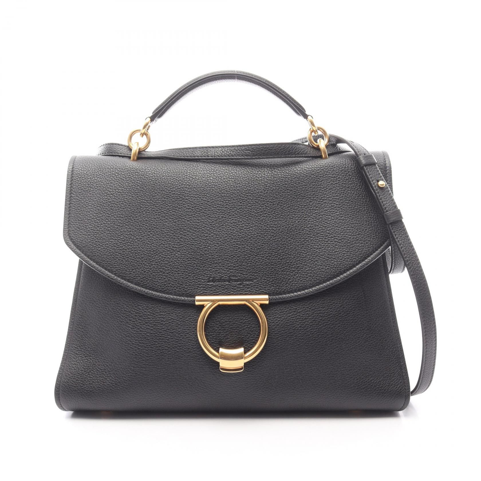 Salvatore Ferragamo Salvatore Ferragamo Salvatore Ferragamo Margot Leather 2way Handbag Leather Handbag DUTY FREE for USA Size ONE SIZE - 1 Thumbnail