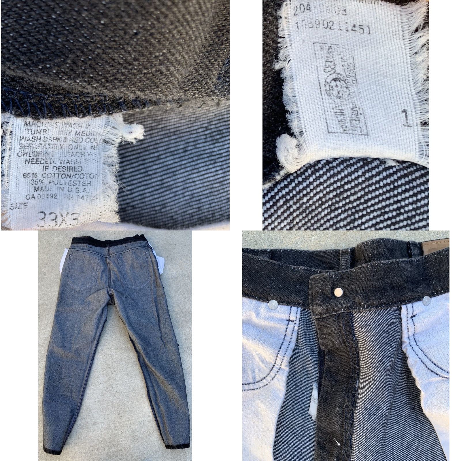 Lee VINTAGE Lee Riders Jeans Union Made Black 33 33 Measure 31 Waist 31.25 Inseam Size US 33 - 10 Thumbnail