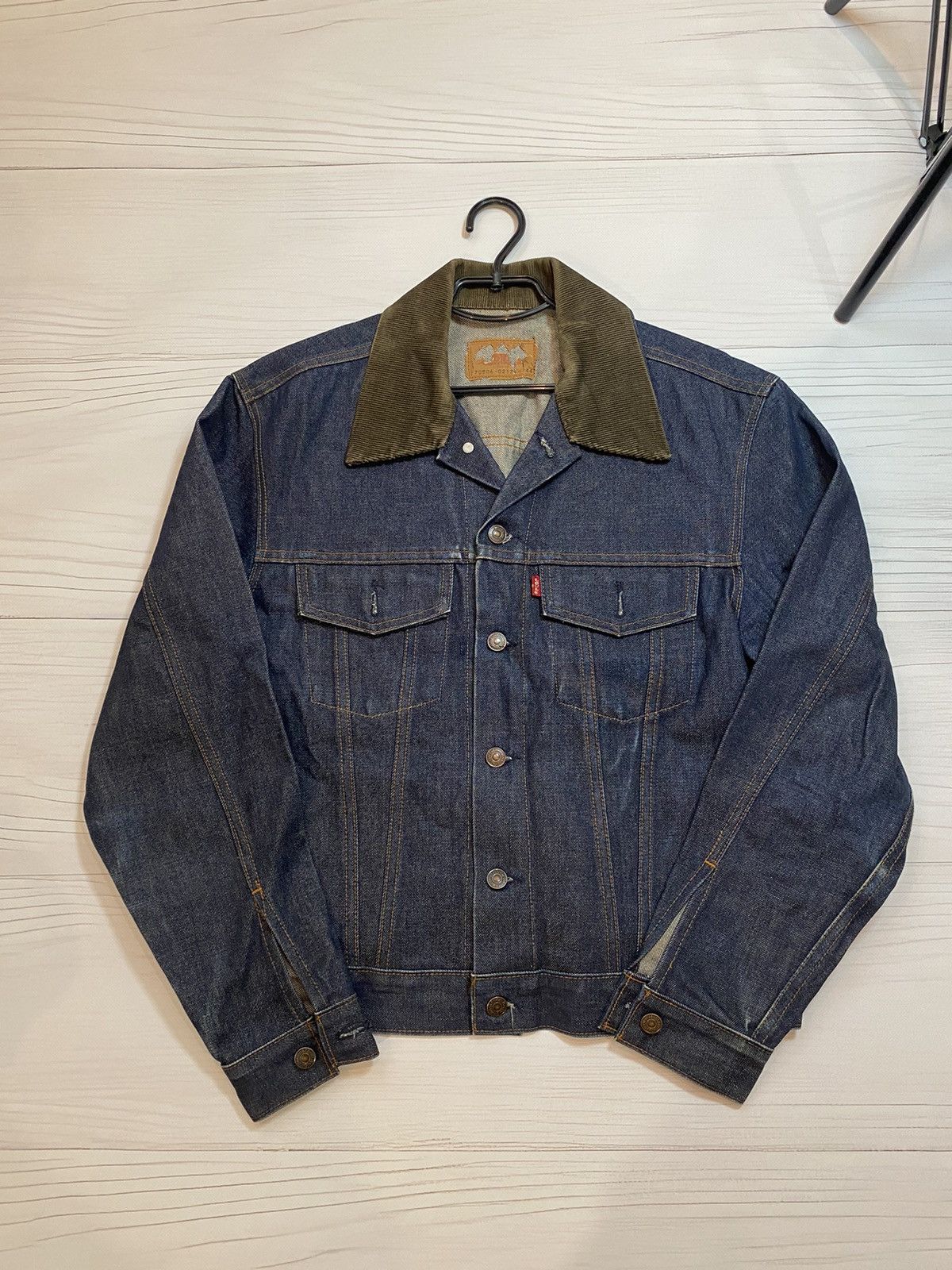 image of Levis x Levis Vintage Clothing Vintage 60-70’S Levi’S Big E Type 3 Denim Jacket in Blue (Size Small