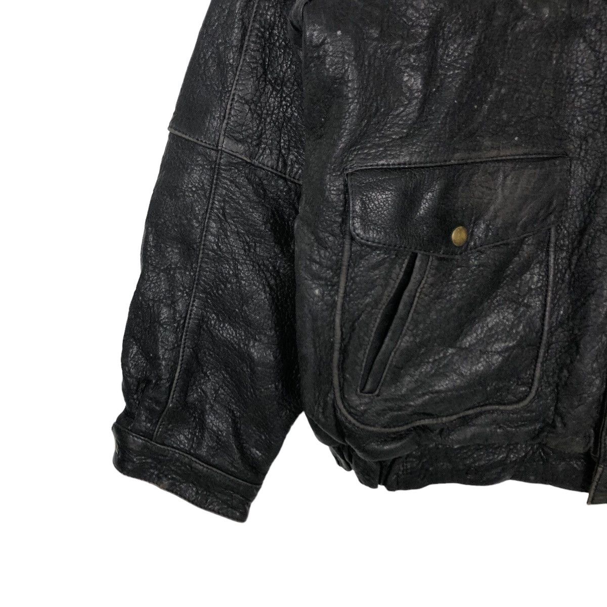 Genuine Leather VINTAGE BOMBER GENUINE LEATHER JACKET MELOCE ISSEY MIYAKE Size US L / EU 52-54 / 3 - 3 Thumbnail
