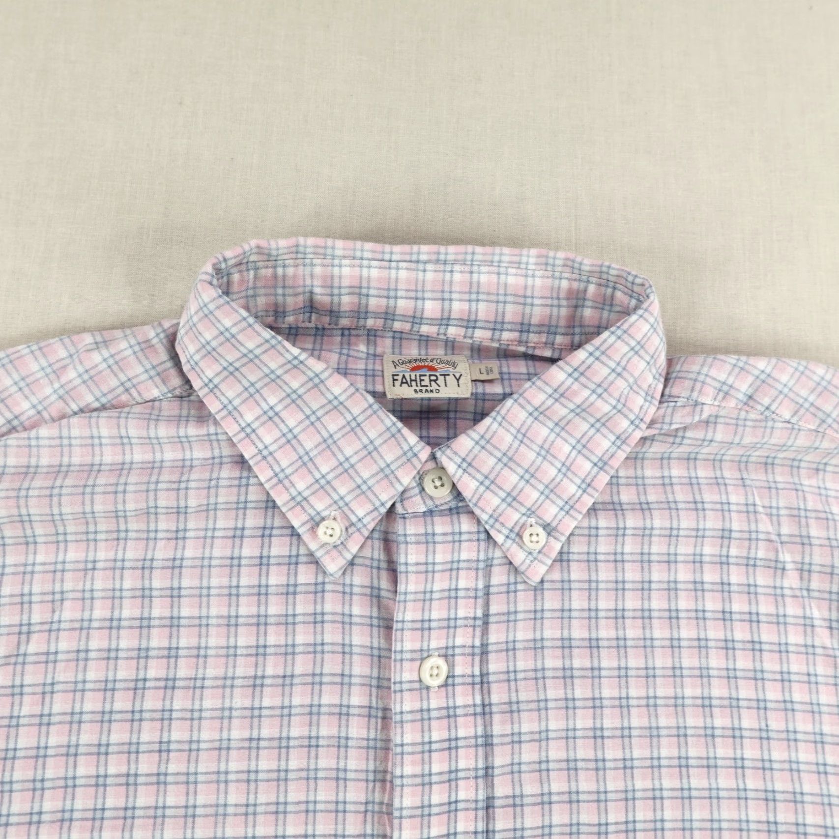 Faherty Faherty Shirt Mens Large Pink Plaid Button-Down Lightweight Cotton Casual Size US L / EU 52-54 / 3 - 2 Thumbnail