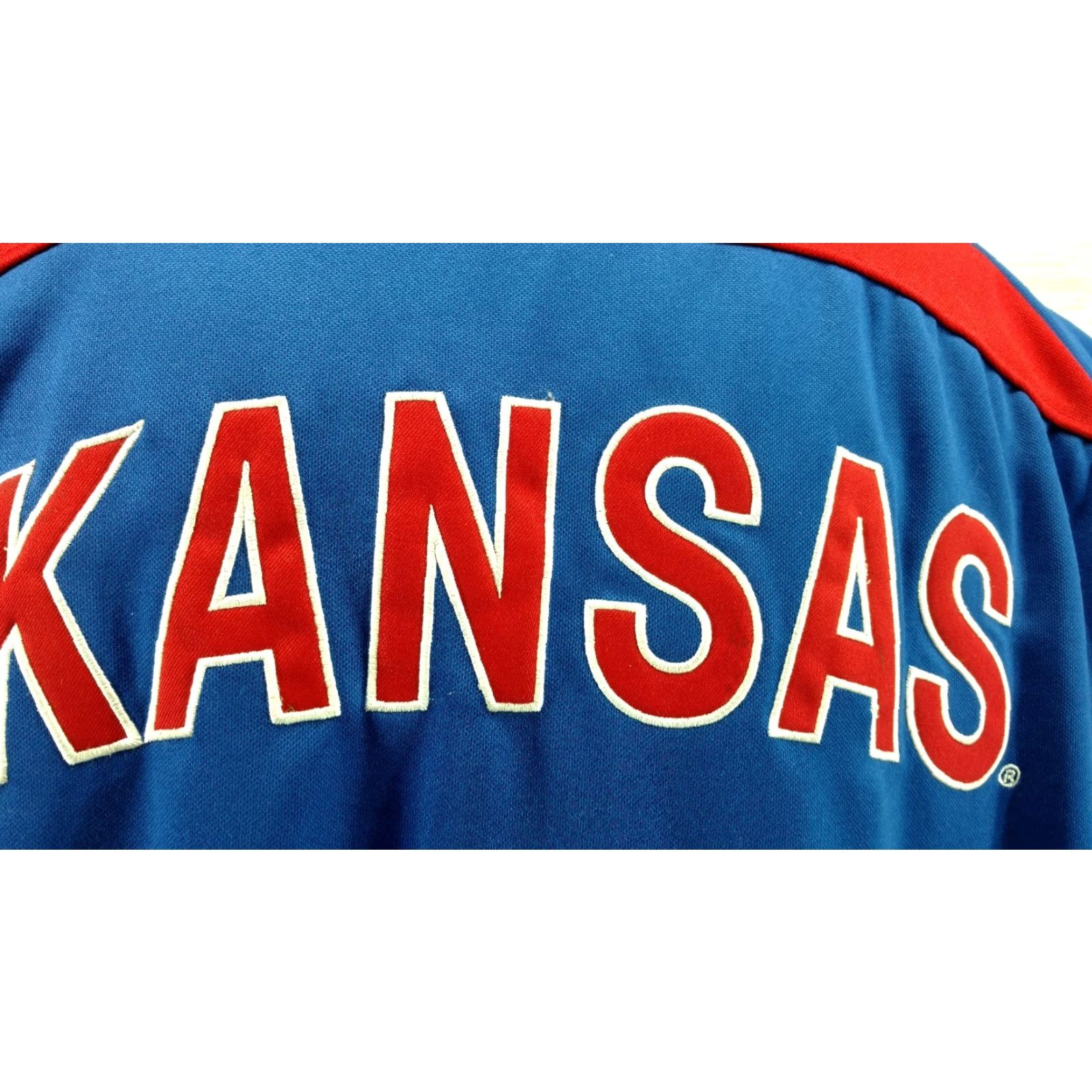 Vintage Colosseum Athletics Fullzip Mens Large Blue University of Kansas Jayhawks Jacket Sports NCAA Championship Size US L / EU 52-54 / 3 - 6 Thumbnail