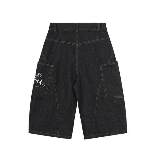 Japanese Brand × Jean Men's vintage washed distressed embroidered denim shorts Size US 32 / EU 48 - 4 Thumbnail