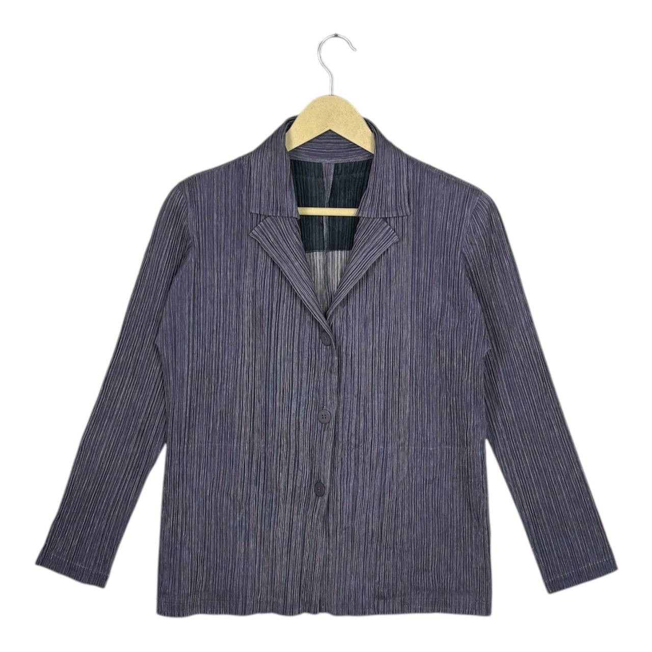 Pleats Please Issey Miyake Pleated Jacket Button Up