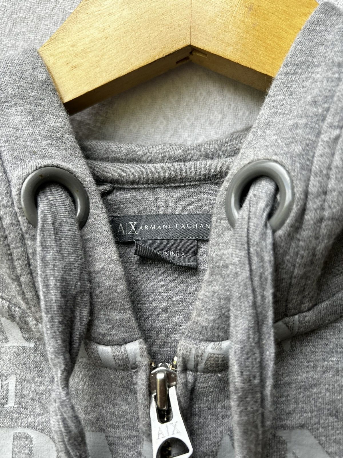 Armani Exchange × Designer × Vintage Armani Exchange Hoodie Archived Poem Zip Up Size US S / EU 44-46 / 1 - 7 Thumbnail