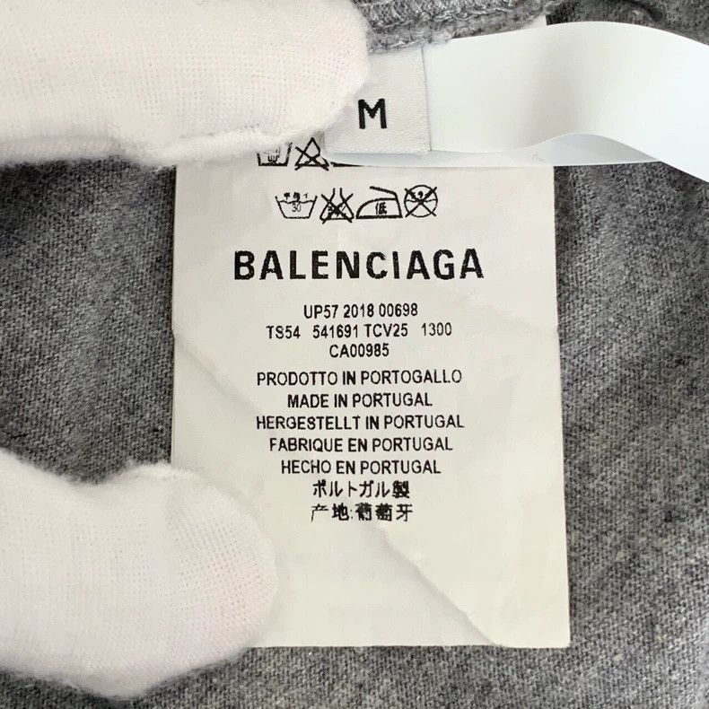 Balenciaga Balenciaga Logo monogrammed wheat-ear printed crewneck gre Size M / US 6-8 / IT 42-44 - 6 Thumbnail