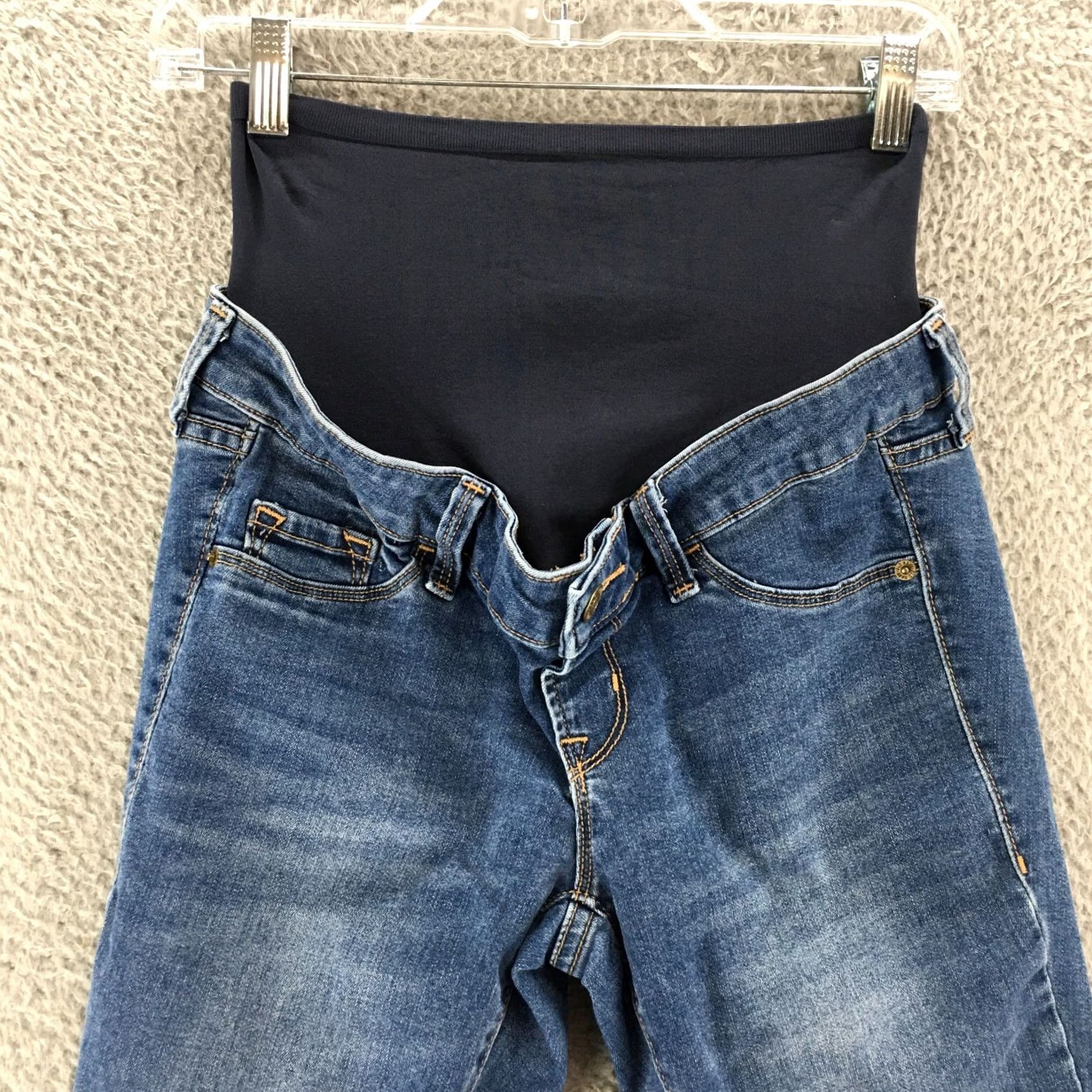 Old Navy Old Navy Maternity Rockstar Jeans Womens 2 Blue Medium Wash Denim Skinny Jeans Size 26" / US 2 / IT 38 - 2 Thumbnail