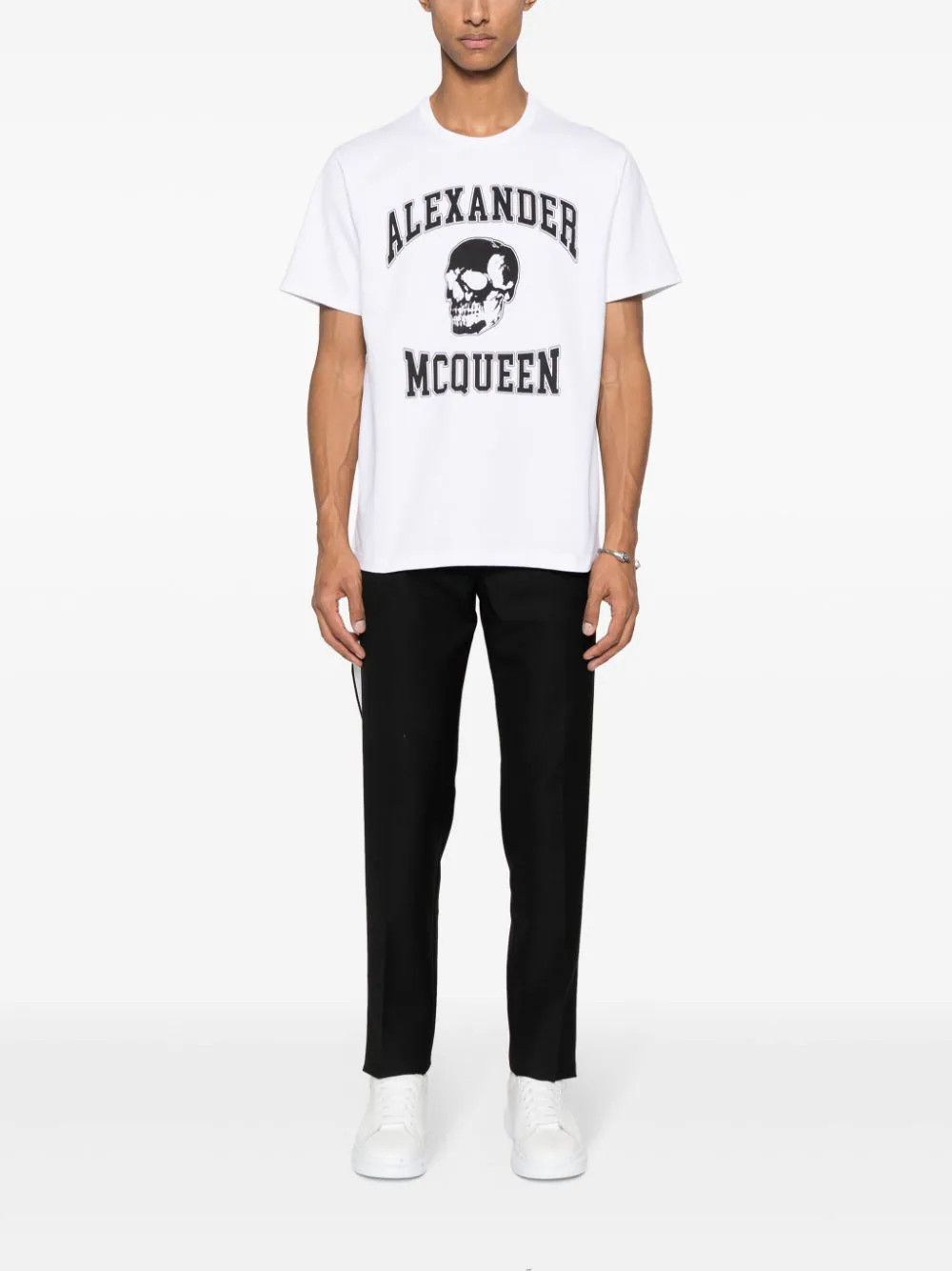Alexander McQueen o1y1024 T-Shirt In White Size US M / EU 48-50 / 2 - 2 Thumbnail