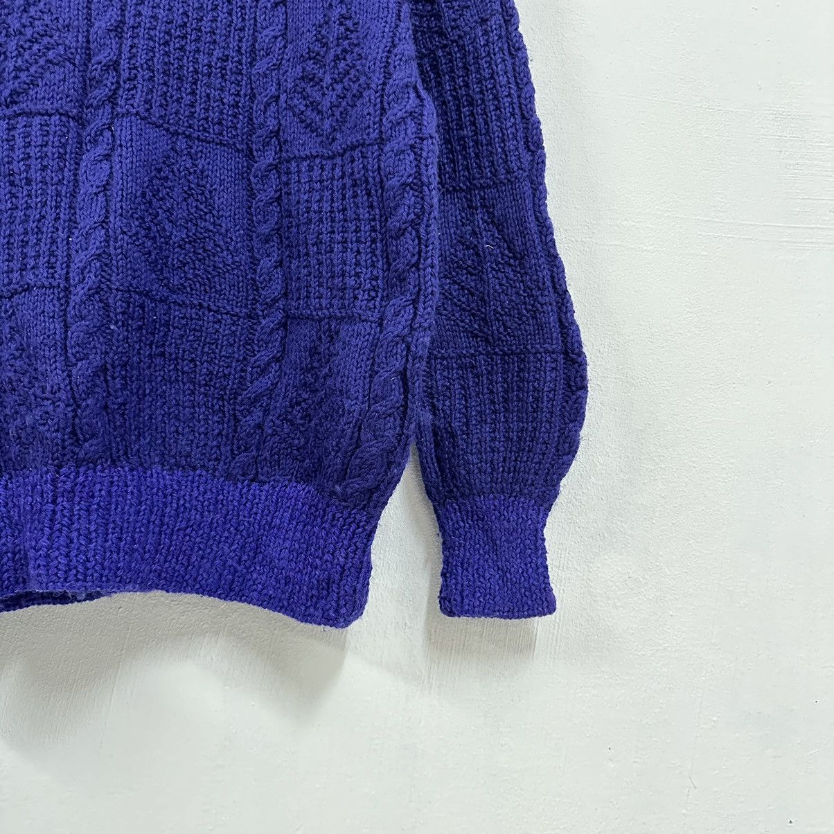 Aran Isles Knitwear × Japanese Brand × Vintage Vintage Purple Japan Knitwear Sweater Jumper Size US M / EU 48-50 / 2 - 10 Thumbnail
