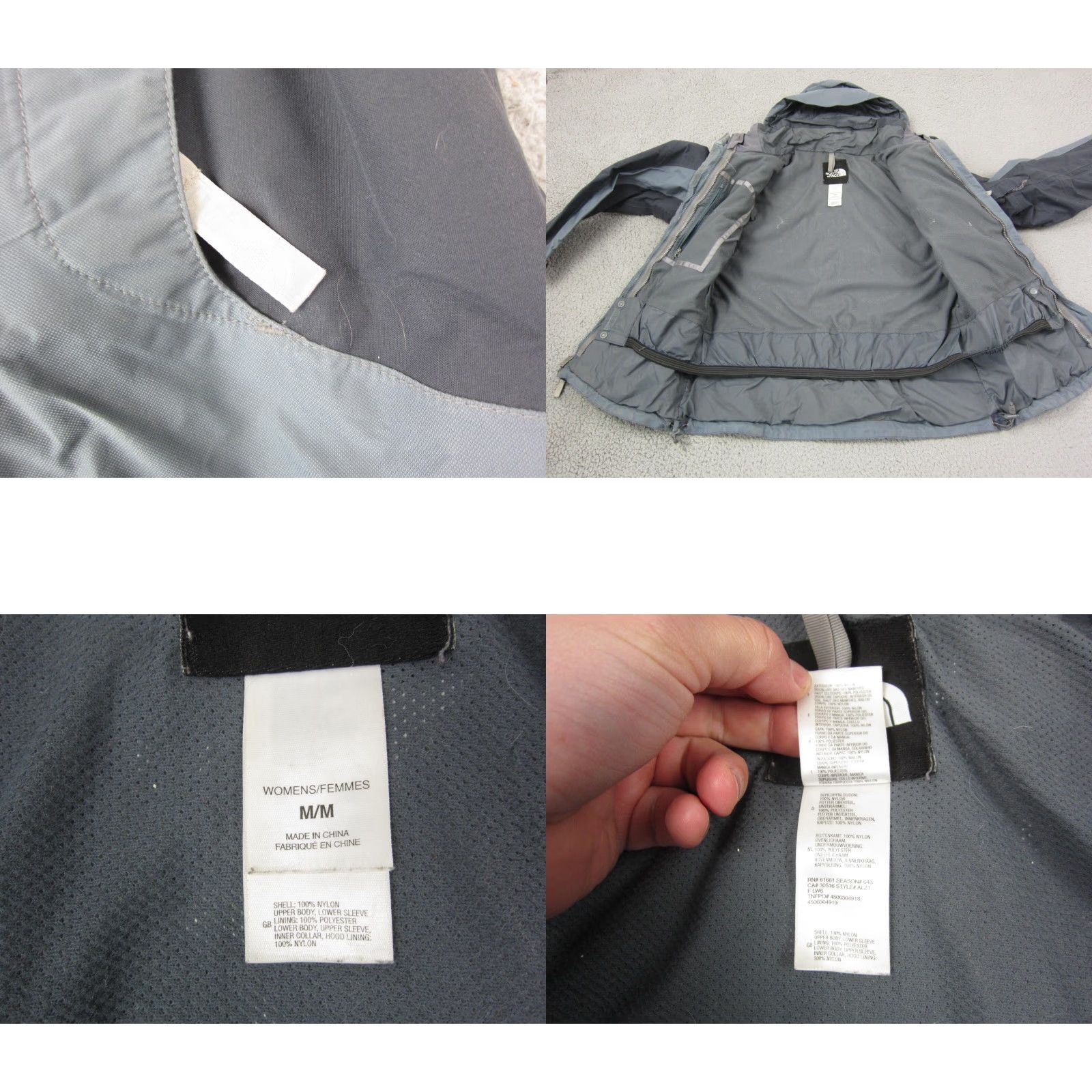The North Face VINTAGE The North Face Jacket Womens Medium Gray Zip Up Windbreaker Hyvent 90s Retro All Seasons Full Zip Lightweight Regular Size M Womens Size M / US 6-8 / IT 42-44 - 8 Thumbnail