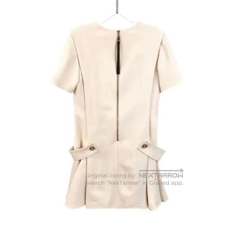 Louis Vuitton Louis Vuitton Women's Cream Wool Dress . Size XXS / US 00 / IT 34 - 2 Thumbnail
