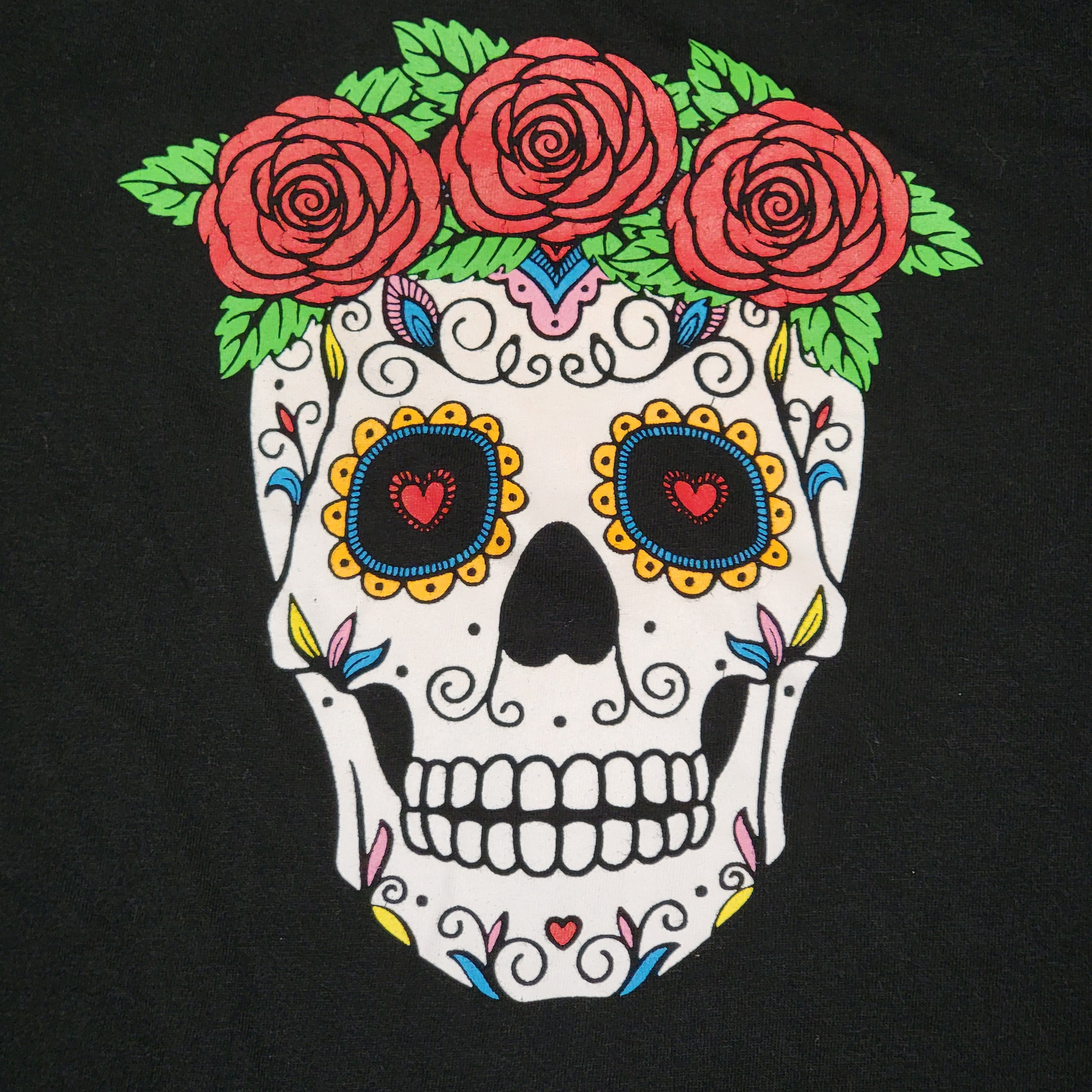 Other Vibe N' SS Crop Tee Sugar Skull & Roses - Size Junior Large Size L / US 10 / IT 46 - 2 Thumbnail