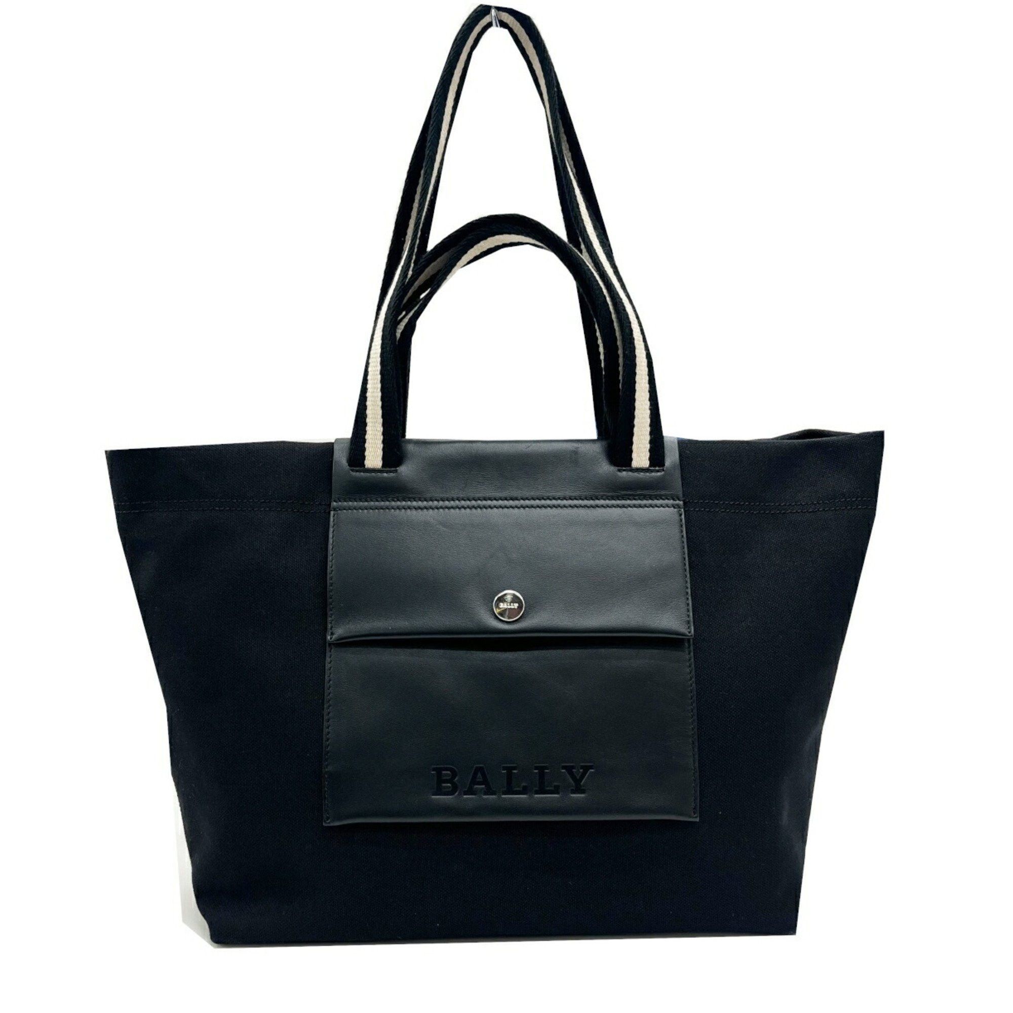 Bally BALLY Tote Bag Canvas Leather 2-Way Shoulder Handbag Black Women's Men's Size ONE SIZE - 1 Thumbnail