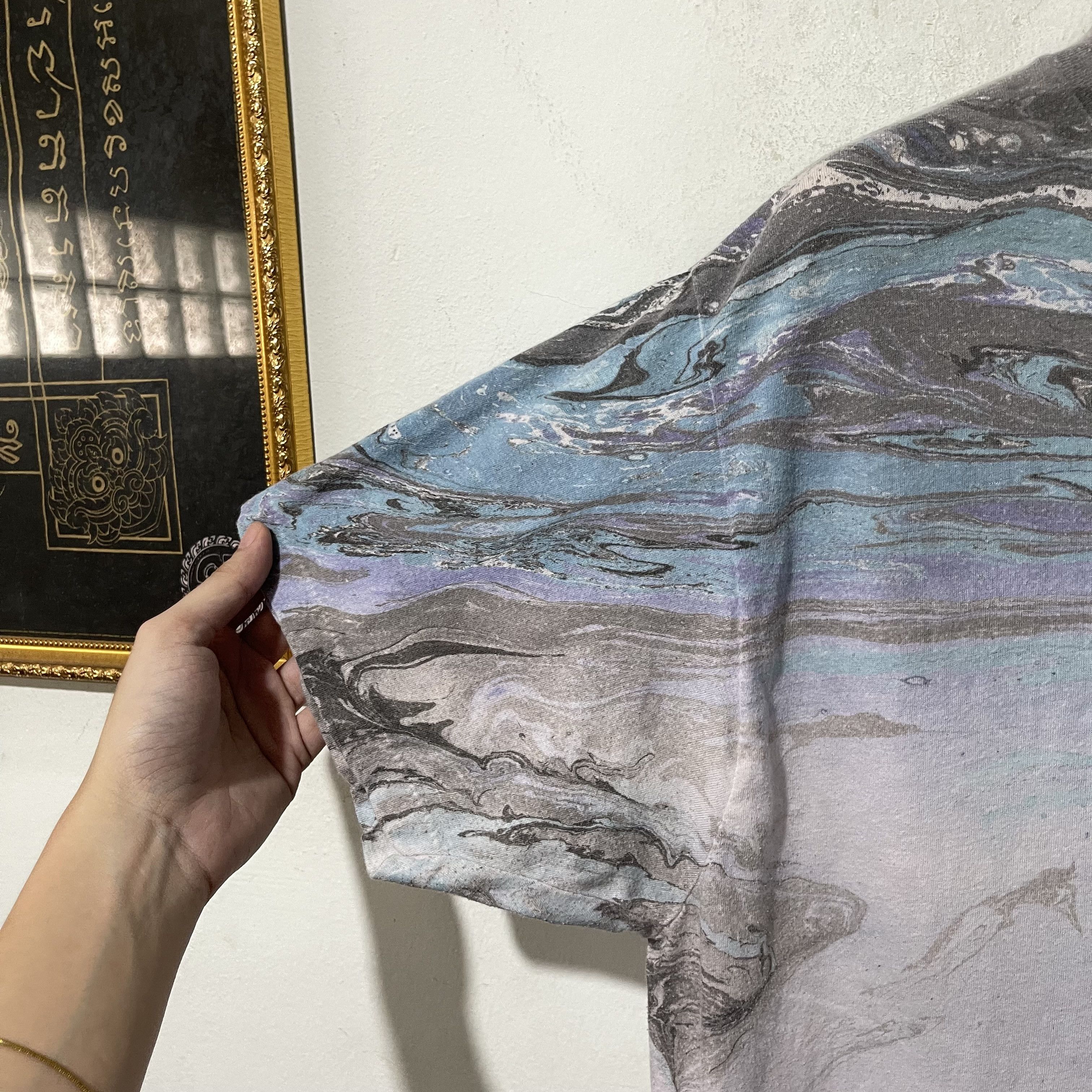 Vintage Vintage 80s Marbled Shirt Size US M / EU 48-50 / 2 - 4 Thumbnail