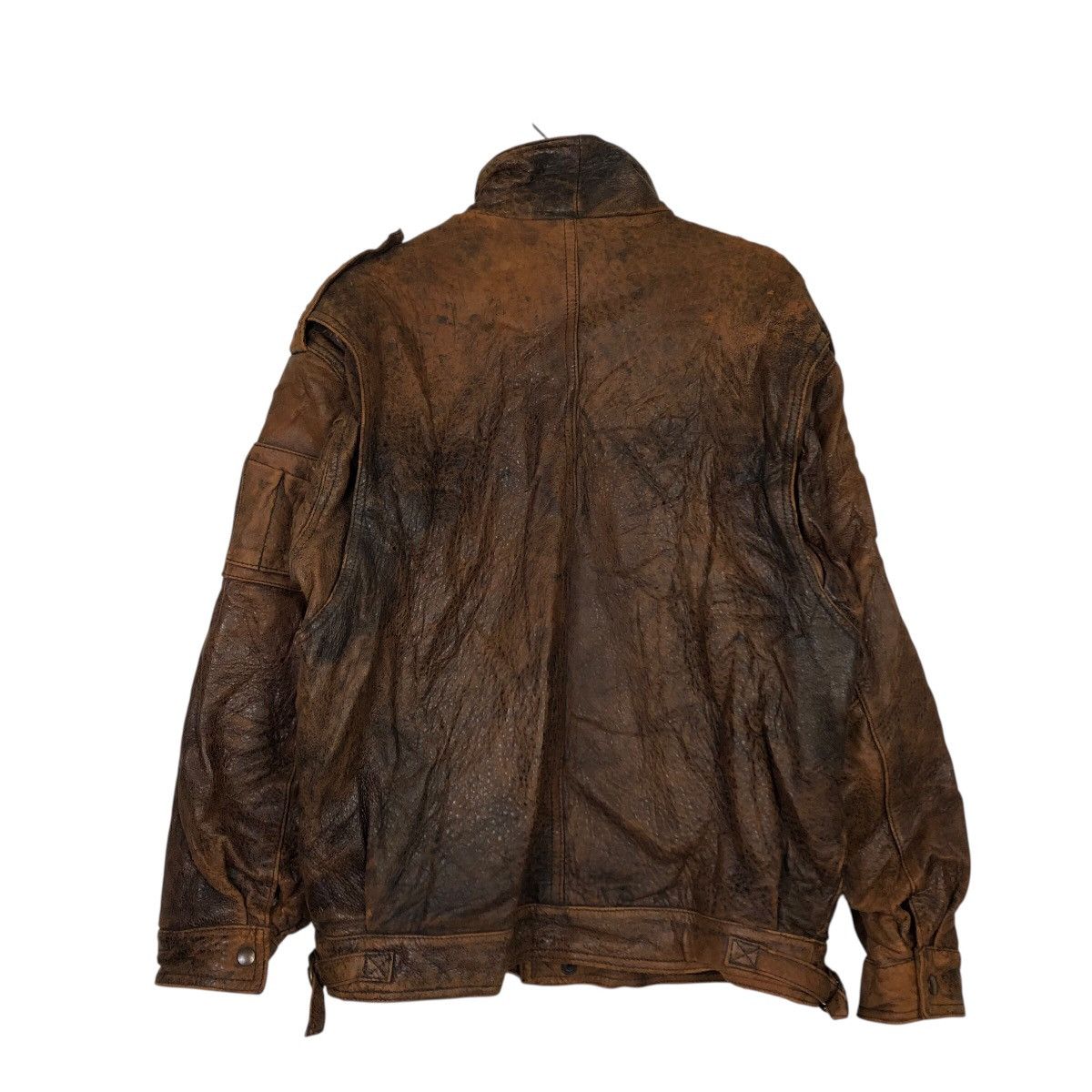 Japanese Brand 📌Vintage Fly Bomber Leather Jacket Freetime Issey Miyake Size US M / EU 48-50 / 2 - 9 Thumbnail