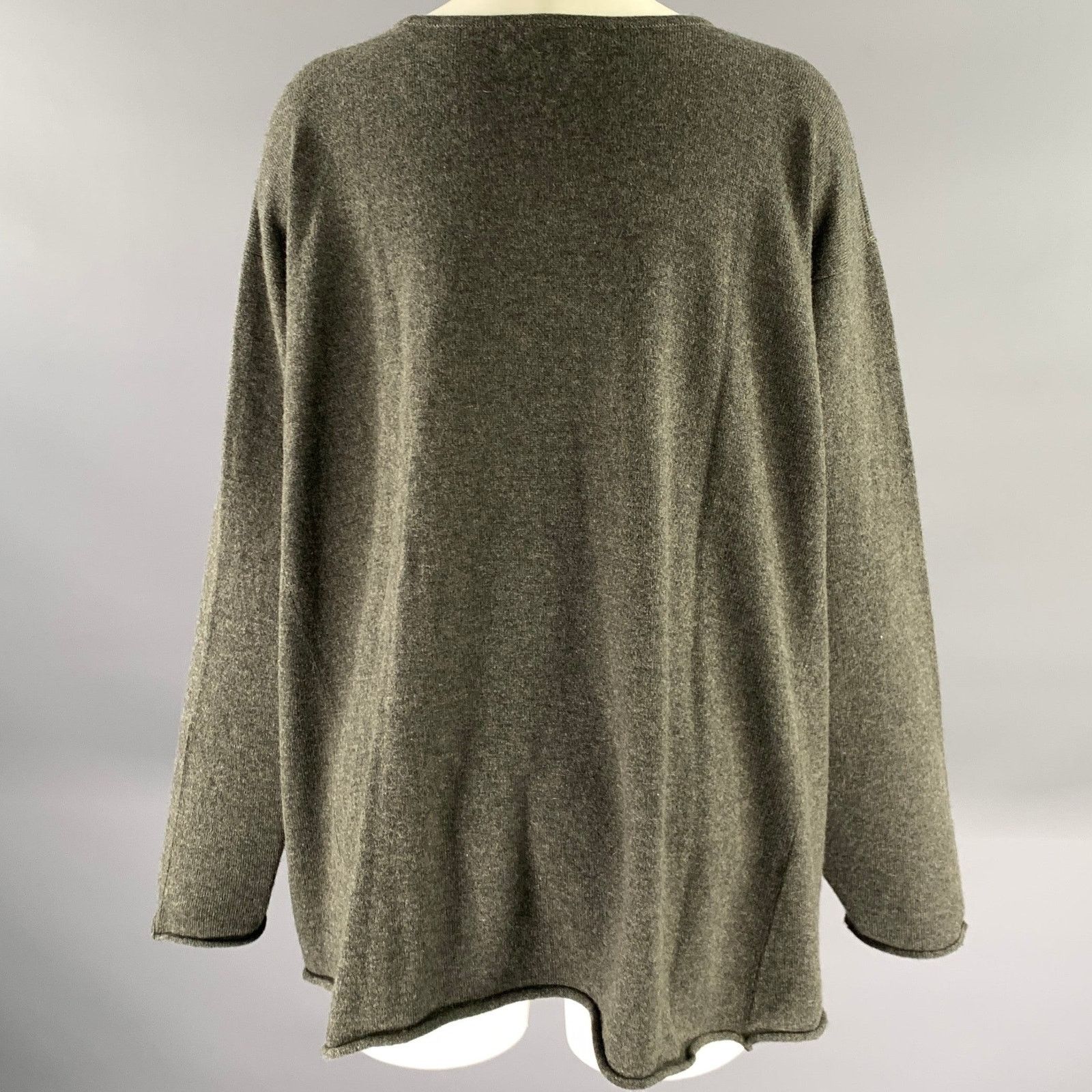eskandar ESKANDAR Size M Grey Green Cashmere Sweater Size ONE SIZE - 4 Thumbnail