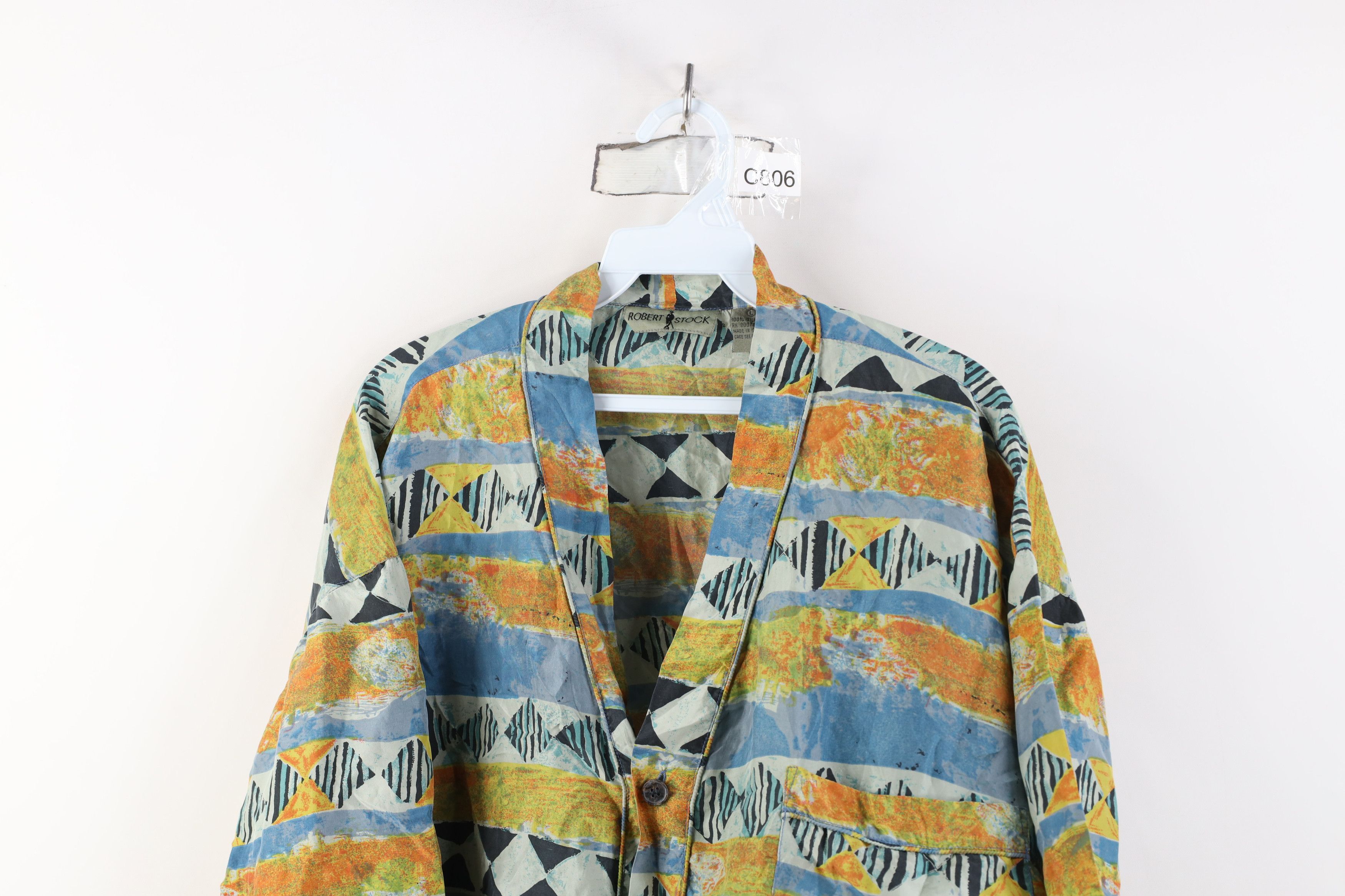 Vintage Vintage 90s Streetwear Silk Baggy Short Sleeve Button Shirt Size US L / EU 52-54 / 3 - 2 Thumbnail