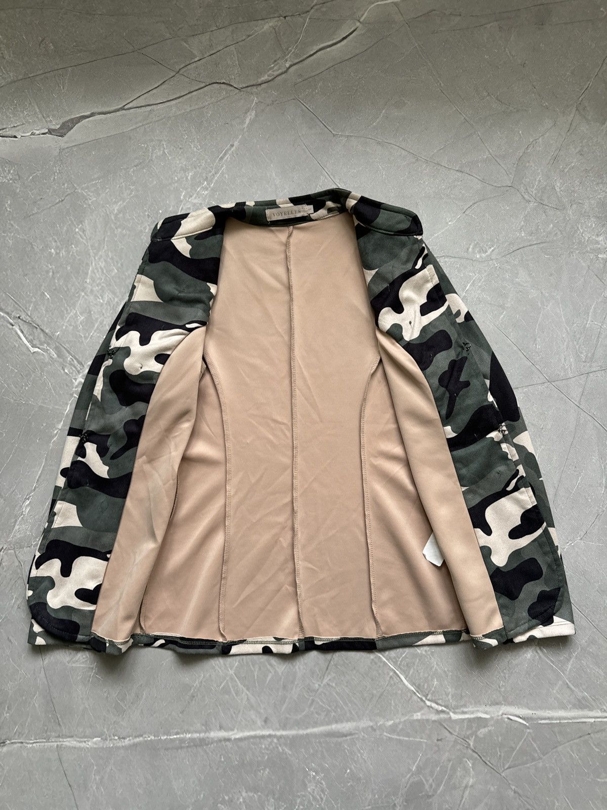 Japanese Brand Vintage Military Napoleon Jacket Camo PPFM Balmain Style Y2k Size S / US 4 / IT 40 - 12 Thumbnail